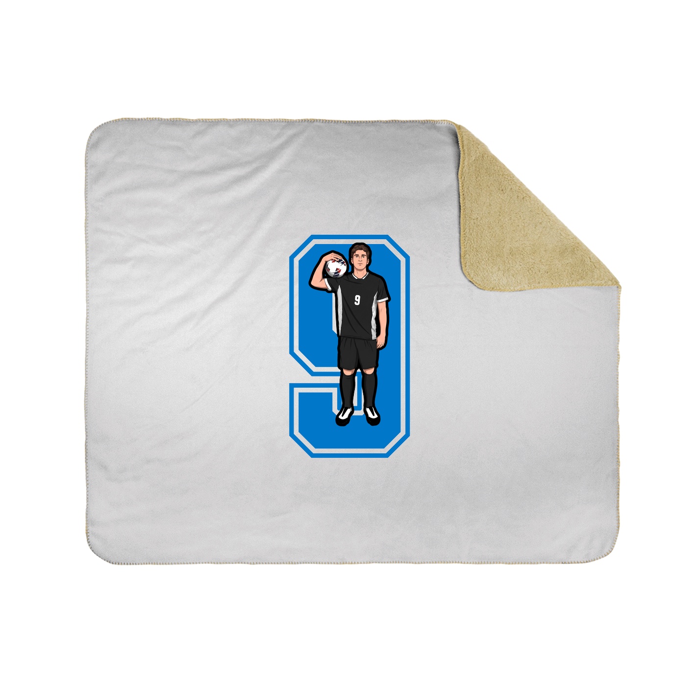 Throw Blanket — Number in White