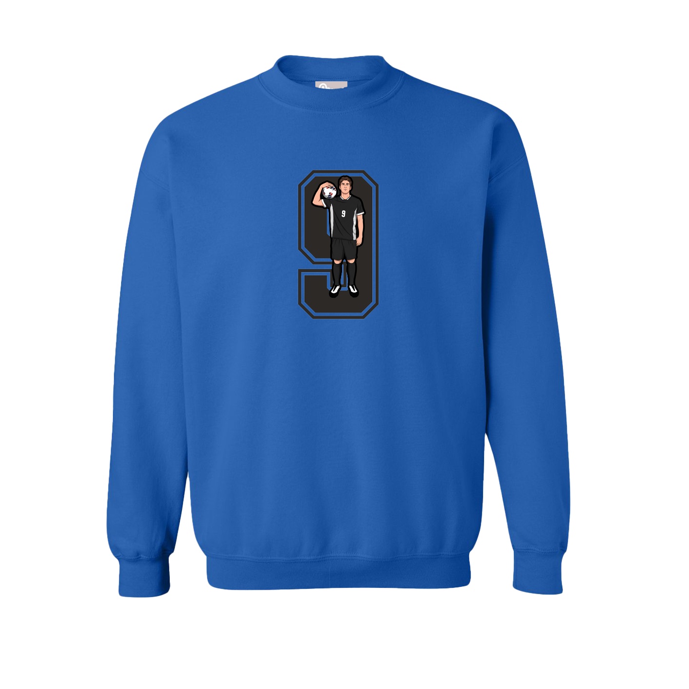 Fleece Crew — Number in Royal