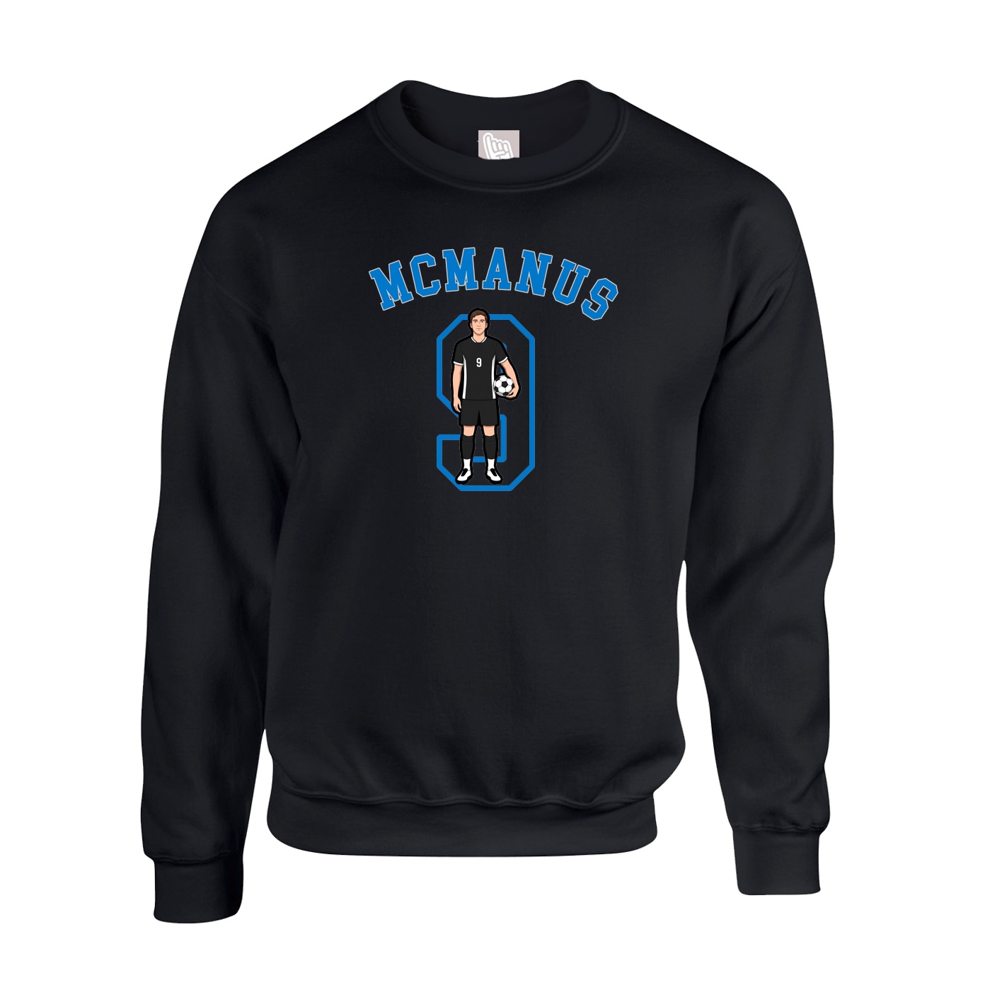 Fleece Crew — Shirsey Arch in Black