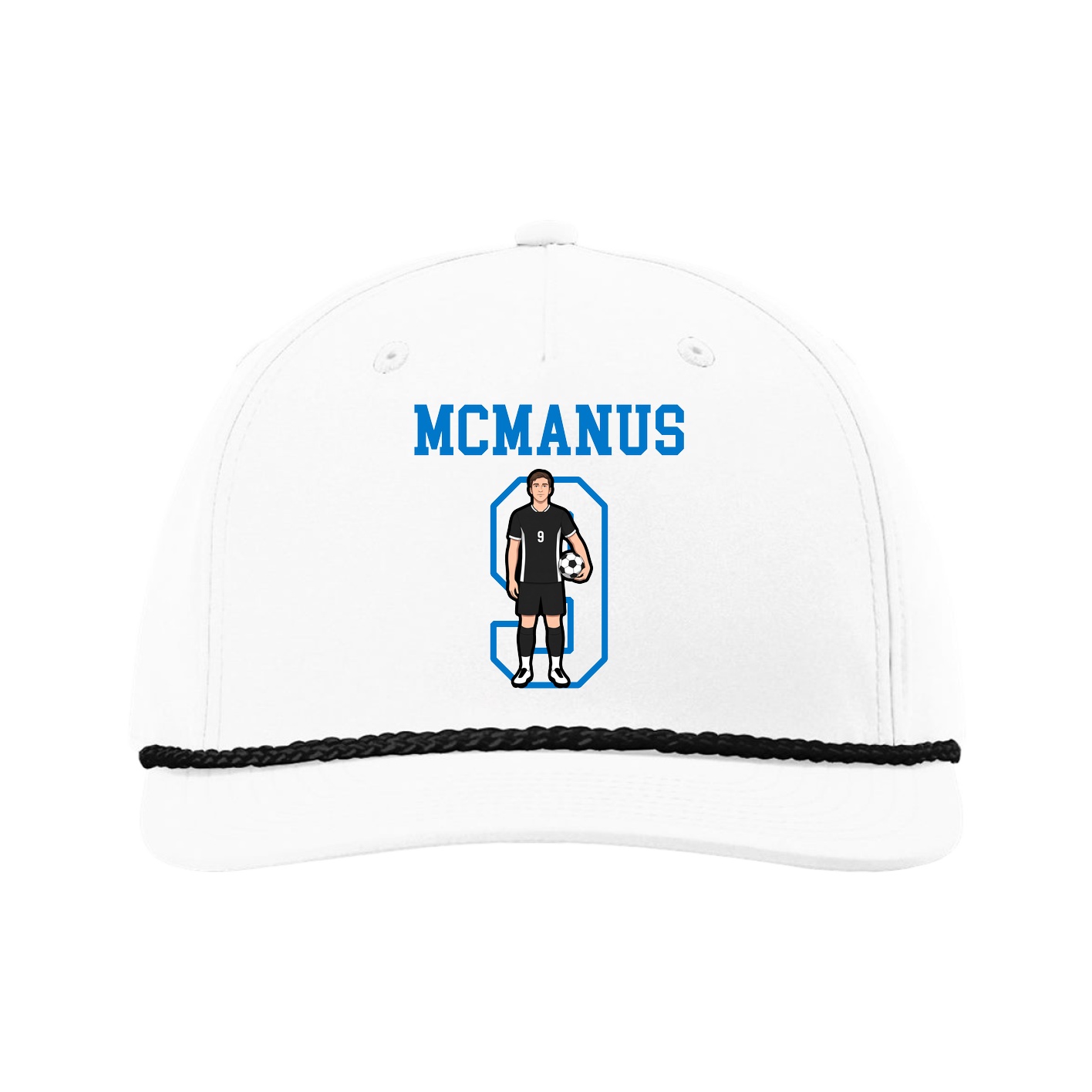 Five-Panel Classic Rope Cap — Shirsey in White