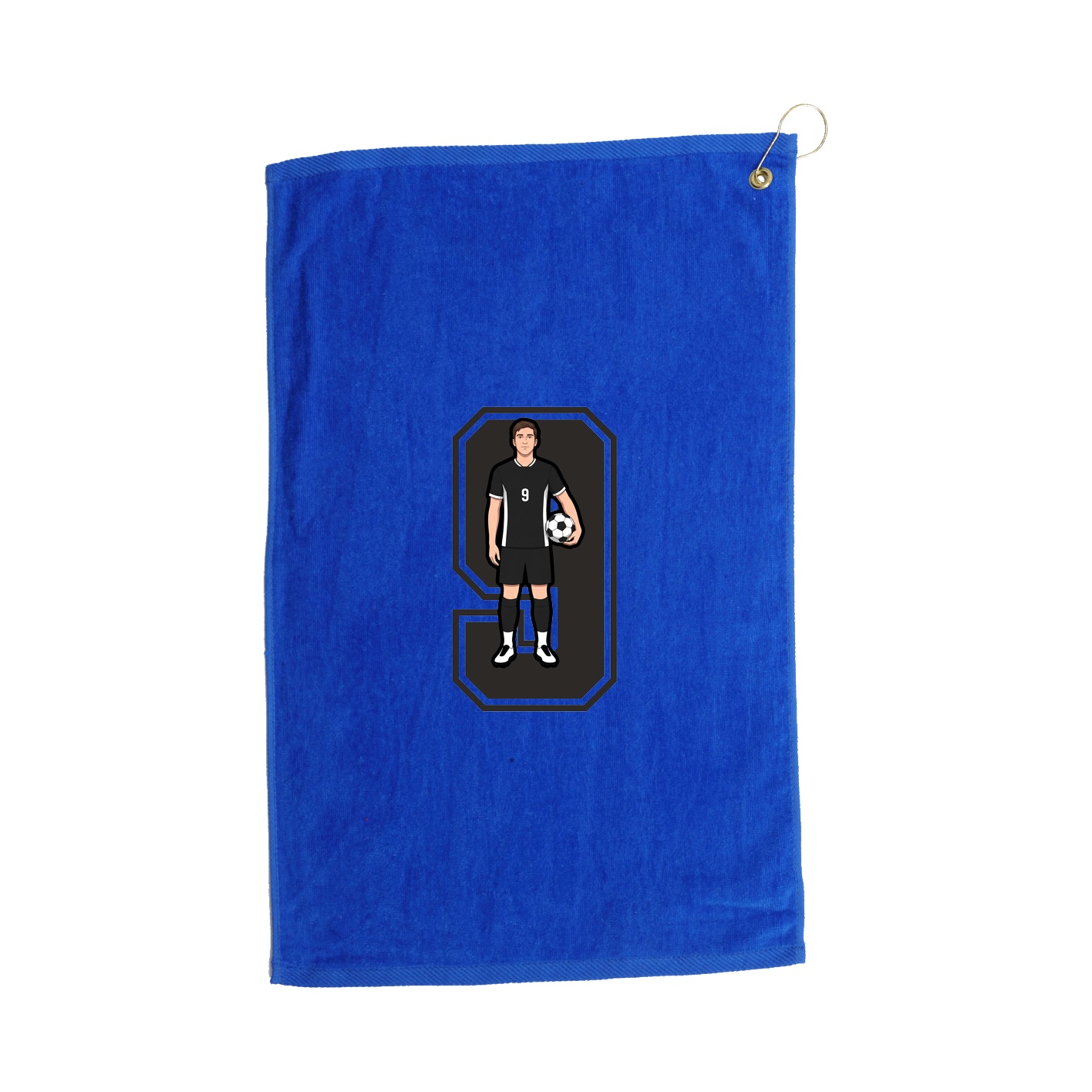 Golf Towel — Number in Royal