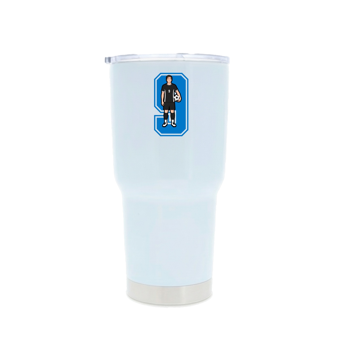 30oz Stainless Steel Tumbler — Number in White