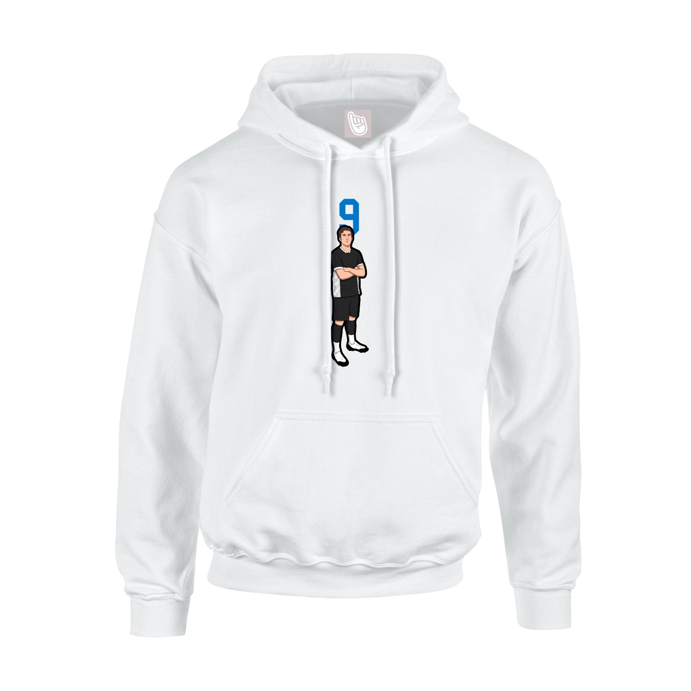 Youth Hoodie — Number Top in White