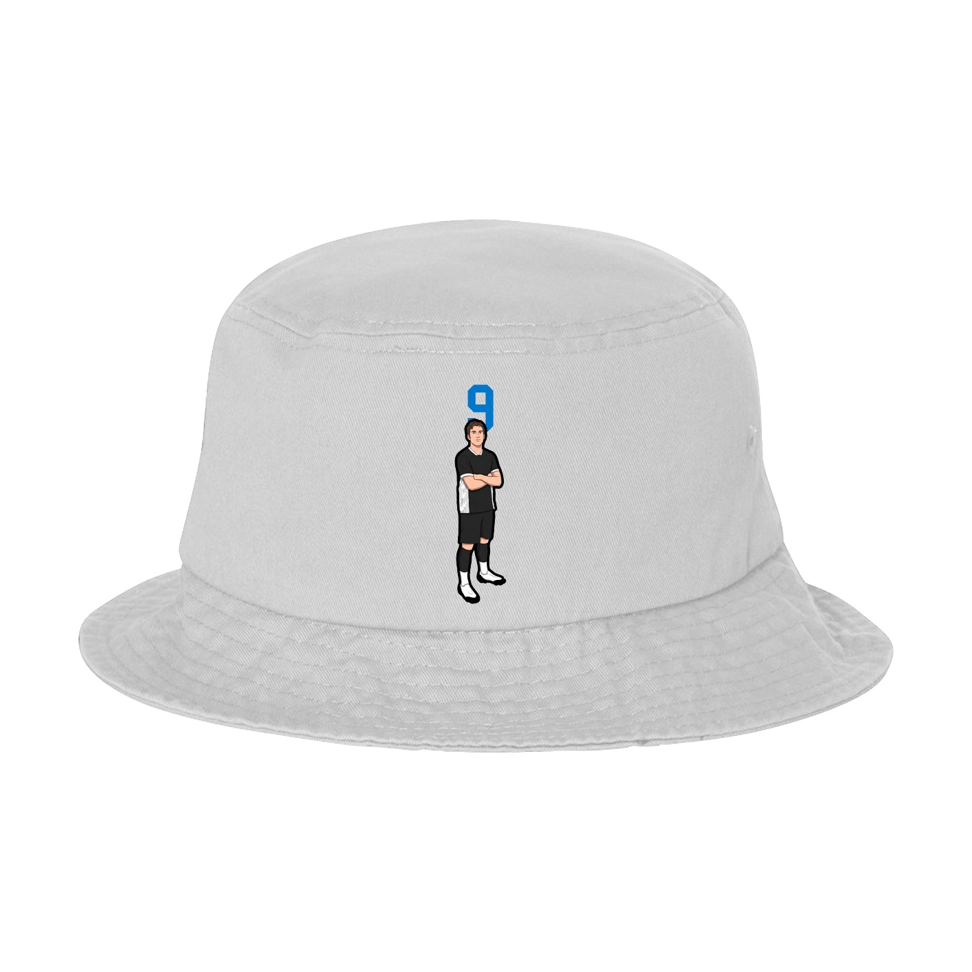 Bucket Cap — Number Top in White