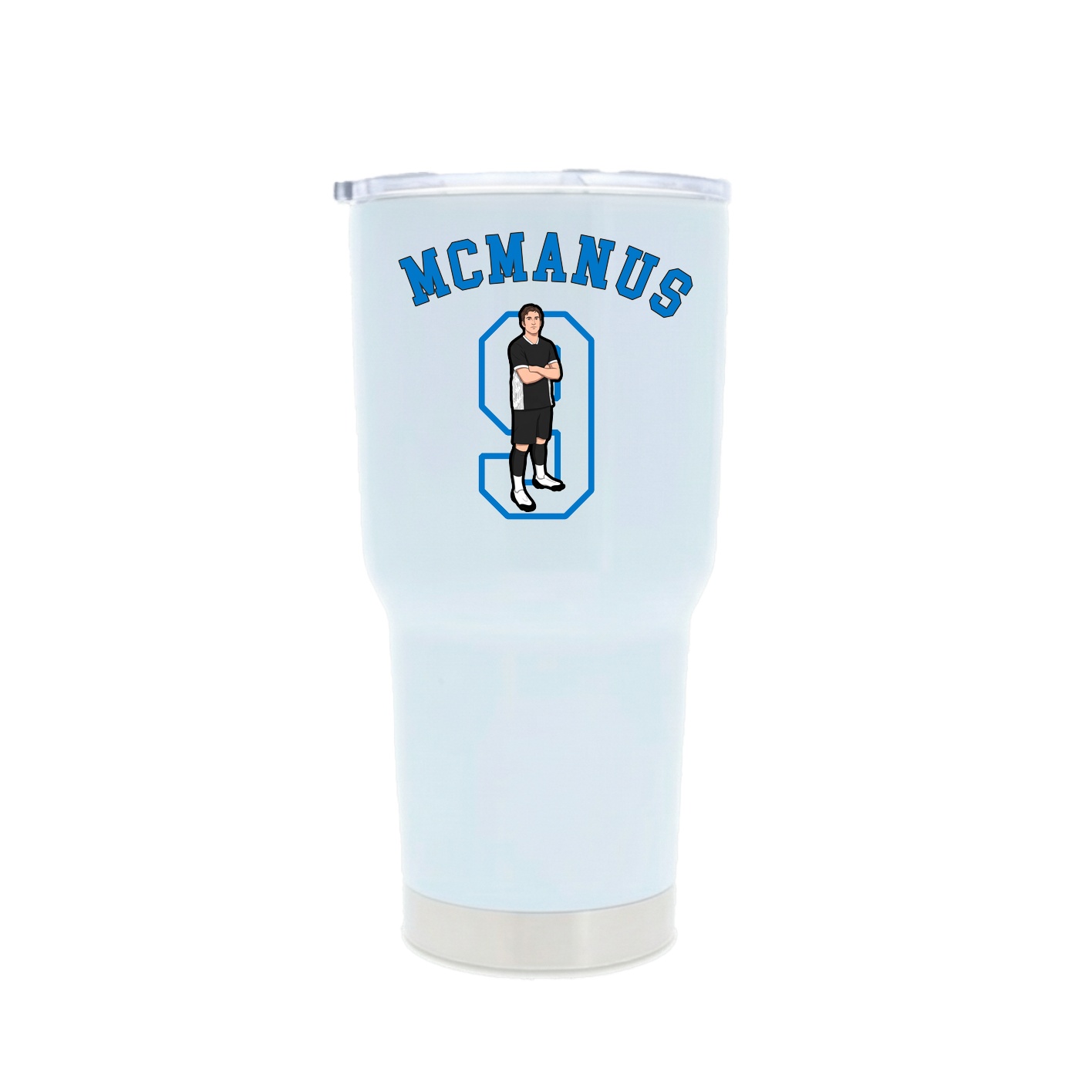 30oz Stainless Steel Tumbler — Shirsey Arch in White