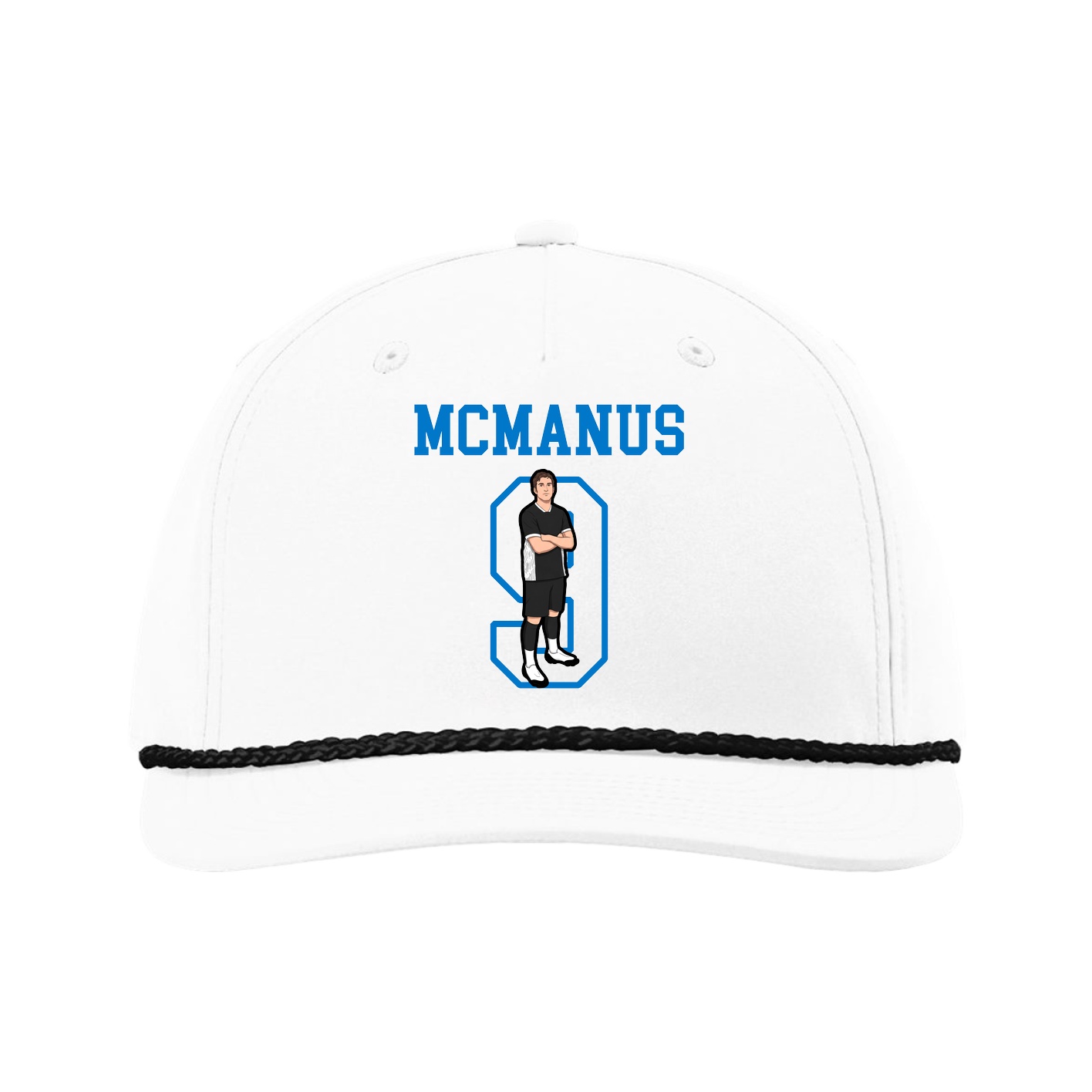 Five-Panel Classic Rope Cap — Shirsey in White
