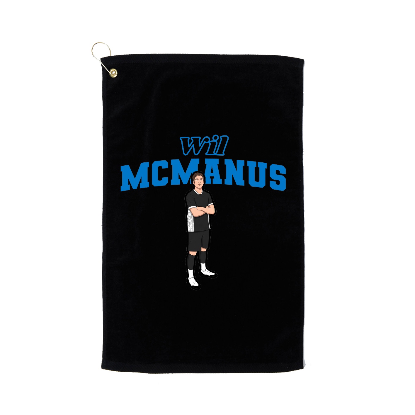 Golf Towel — Name Arch in Black