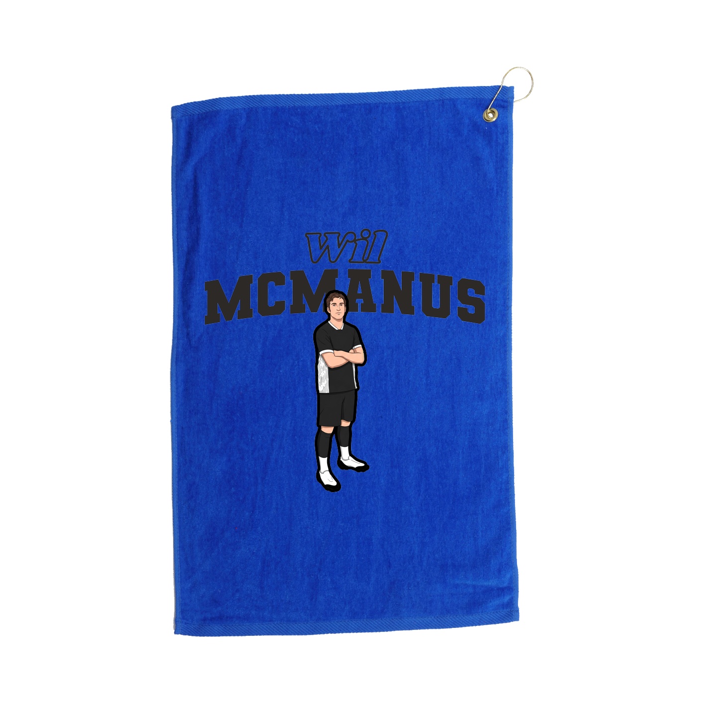 Golf Towel — Name Arch in Royal