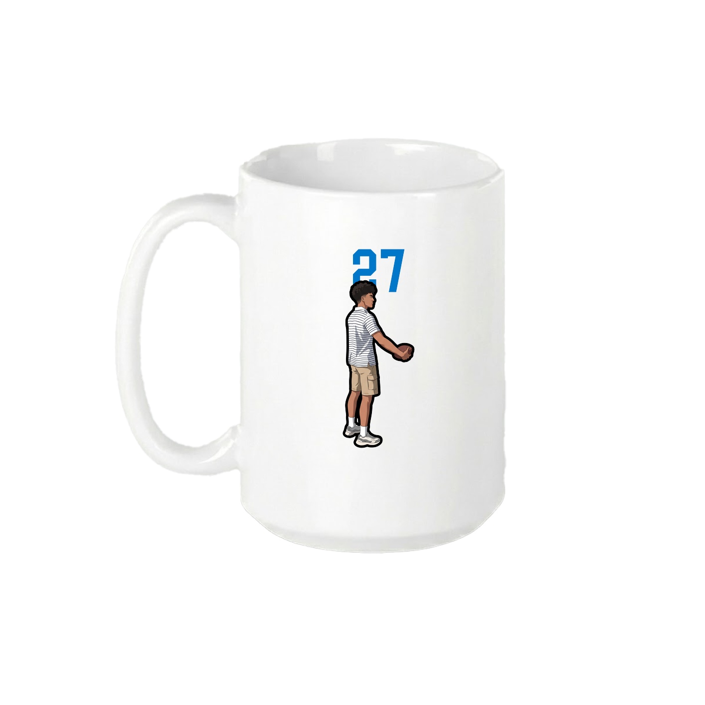 15oz Coffee Mug — Number Top in White