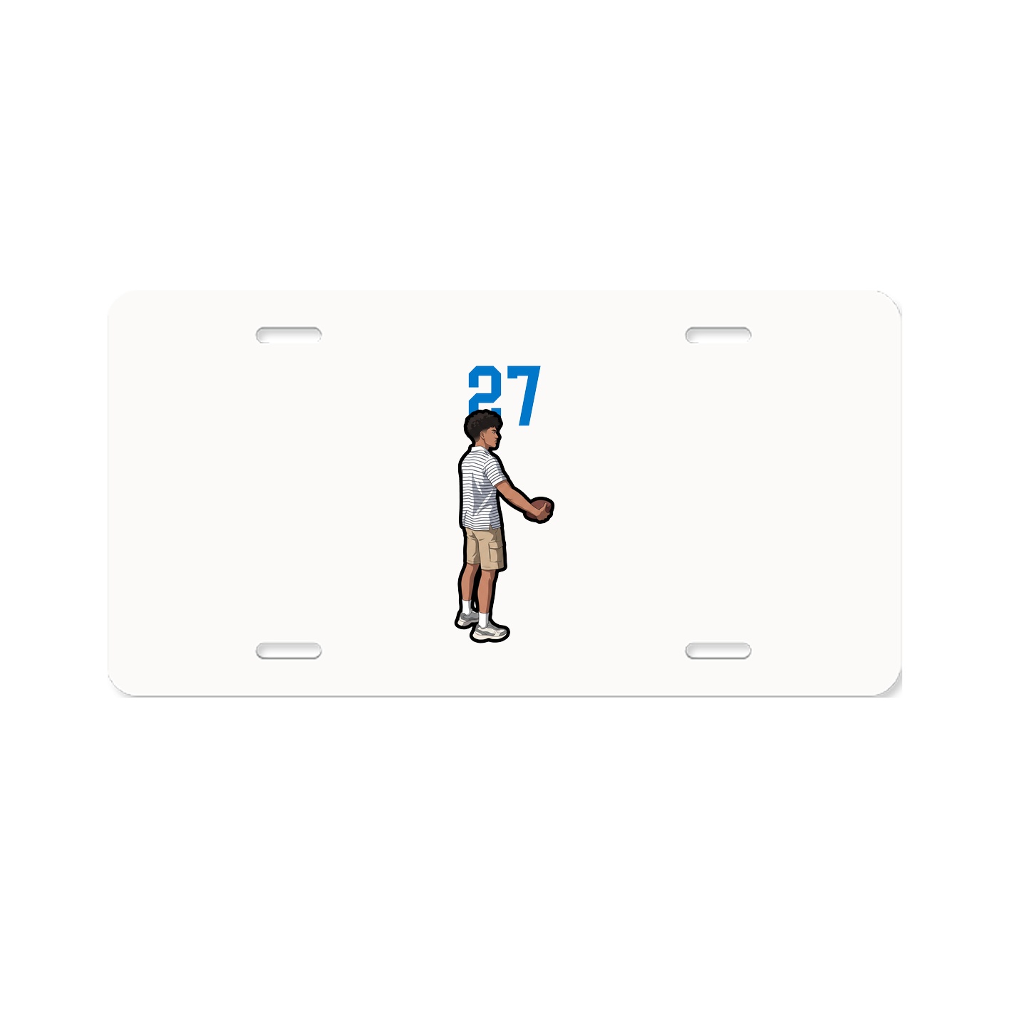 License Plate — Number Top in Classic