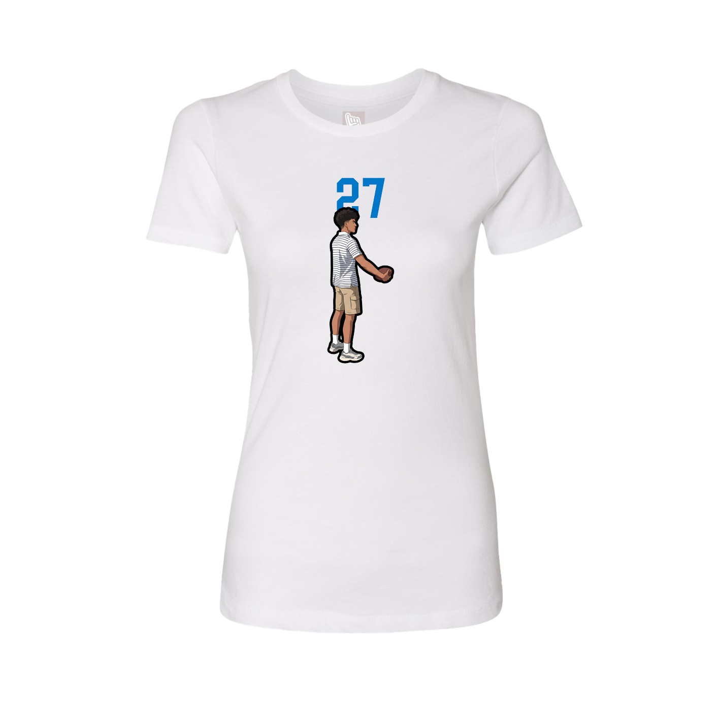 Womens Tee — Number Top in White