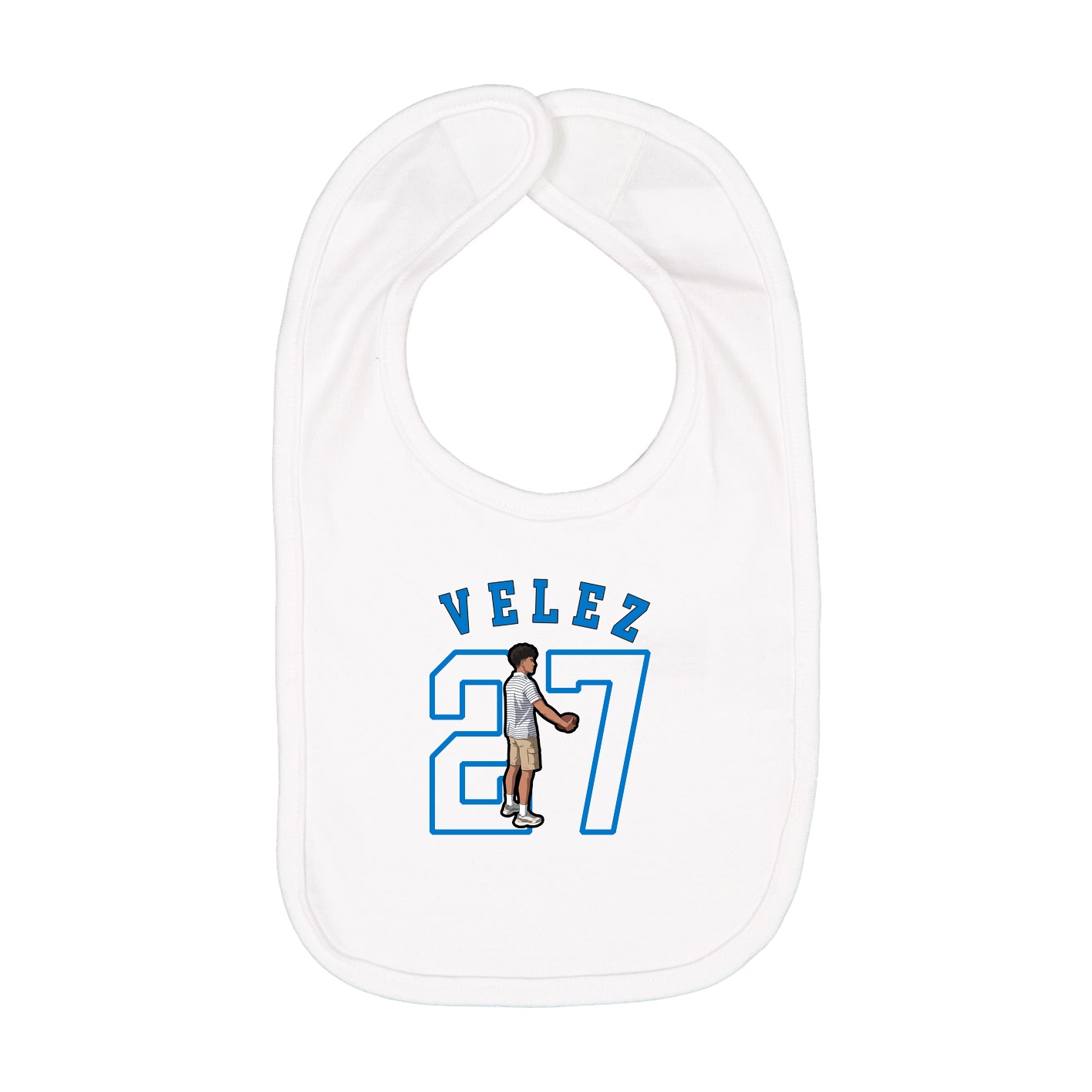 Infant Bib — Shirsey Arch in White