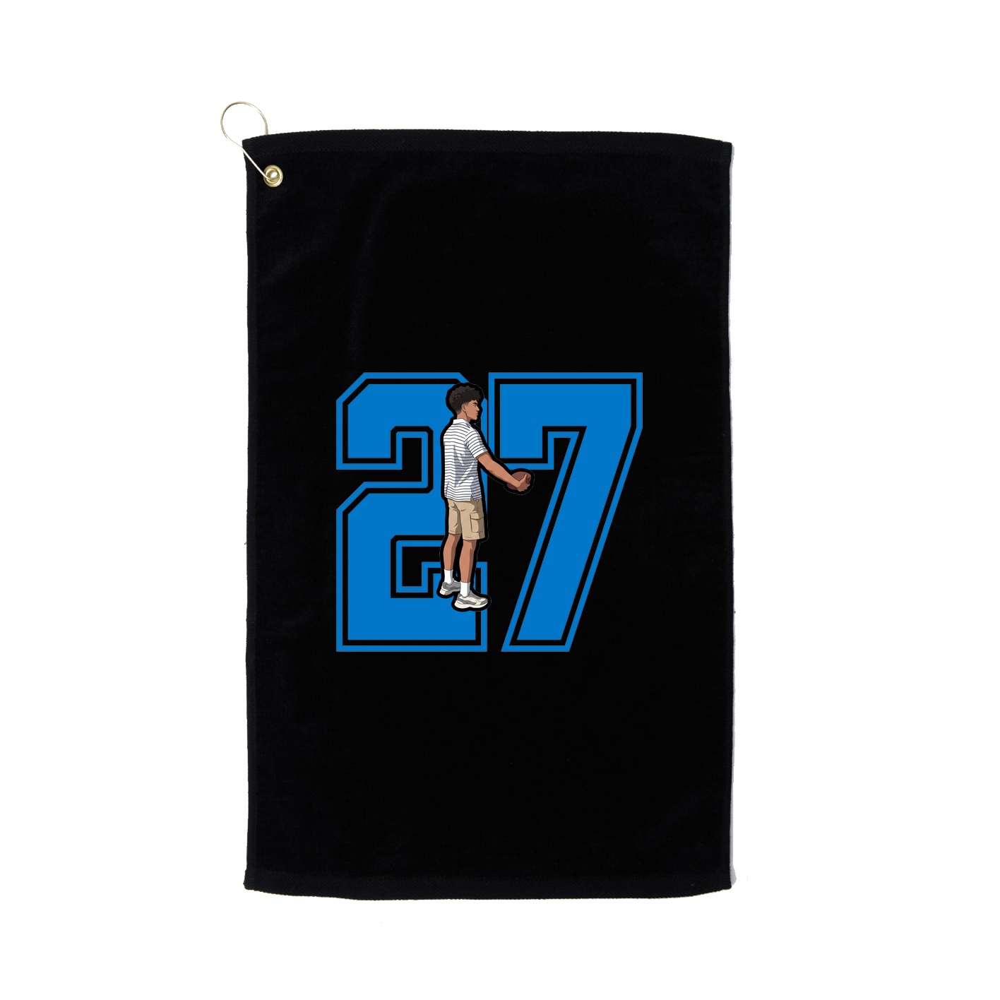 Golf Towel — Number in Black