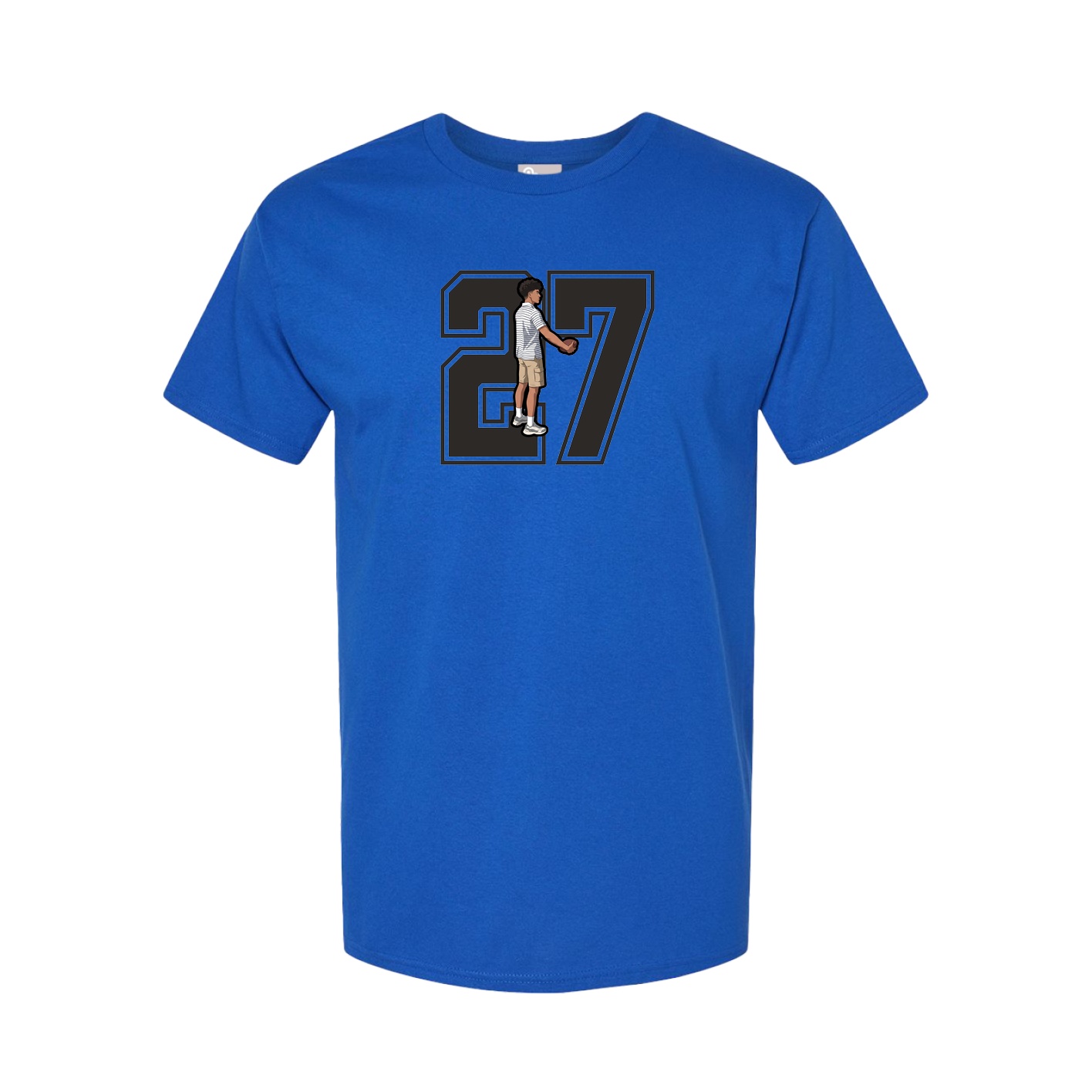 Youth Tee — Number in Royal