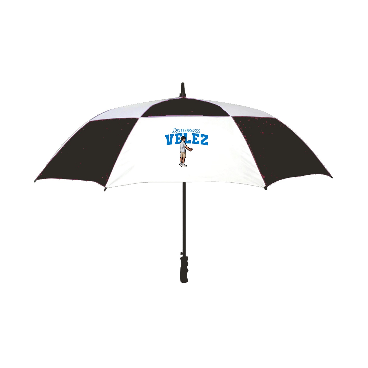 Golf Umbrella — Name Arch in Black