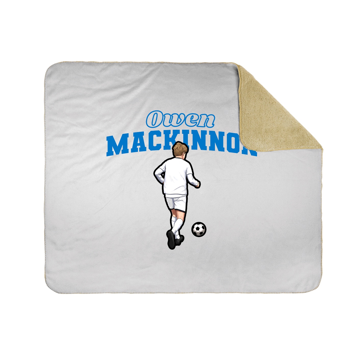 Throw Blanket — Name Arch in White
