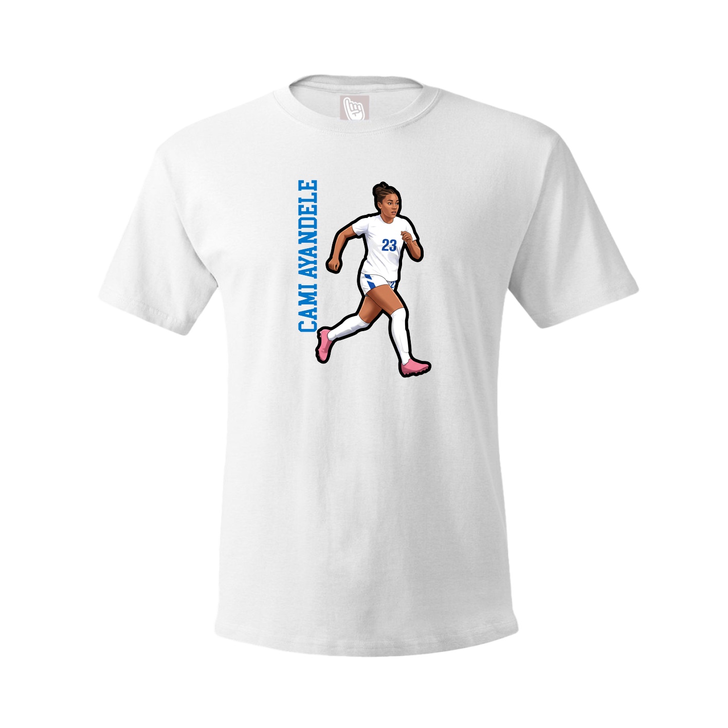Tee — Name Vertical in White