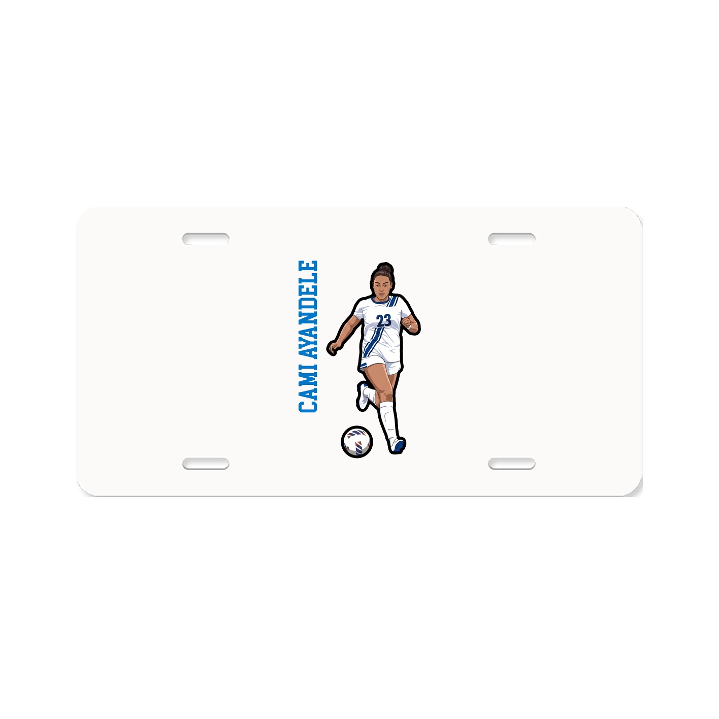 License Plate — Name Vertical in Classic