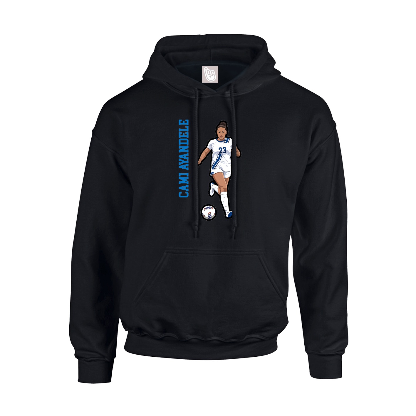 Youth Hoodie — Name Vertical in Black