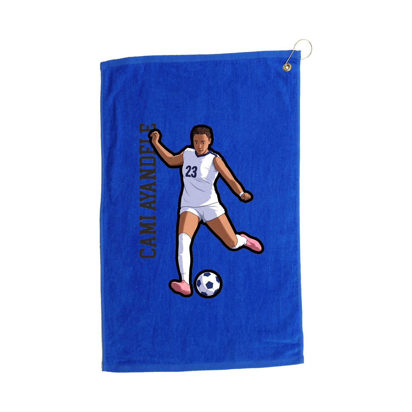 Golf Towel — Name Vertical in Royal
