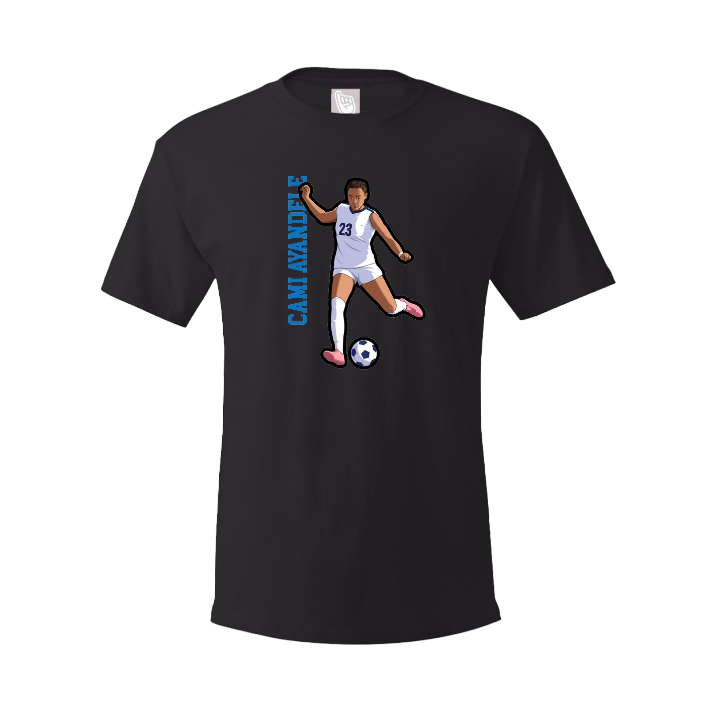 Youth Tee — Name Vertical in Black