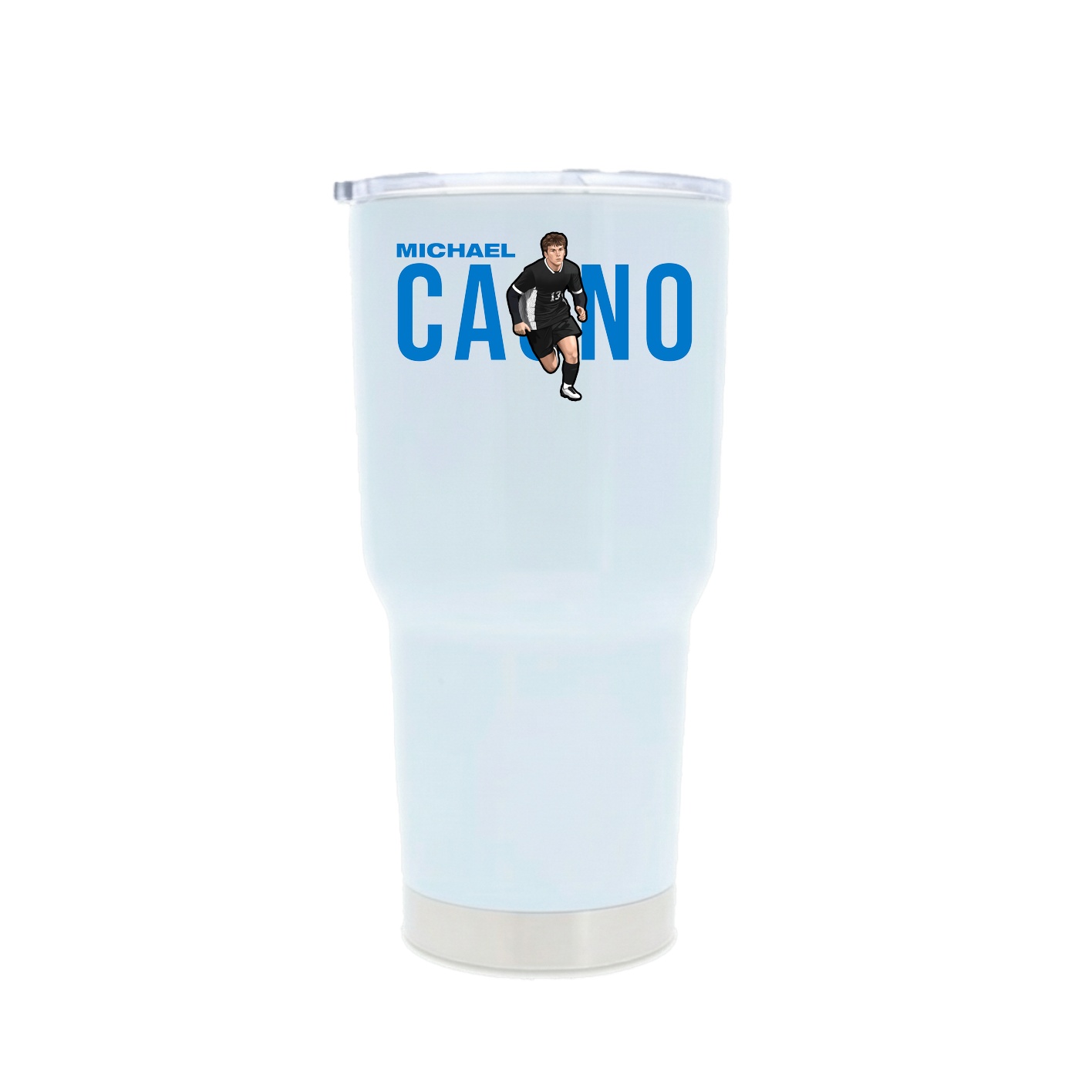30oz Stainless Steel Tumbler — Player Name in White