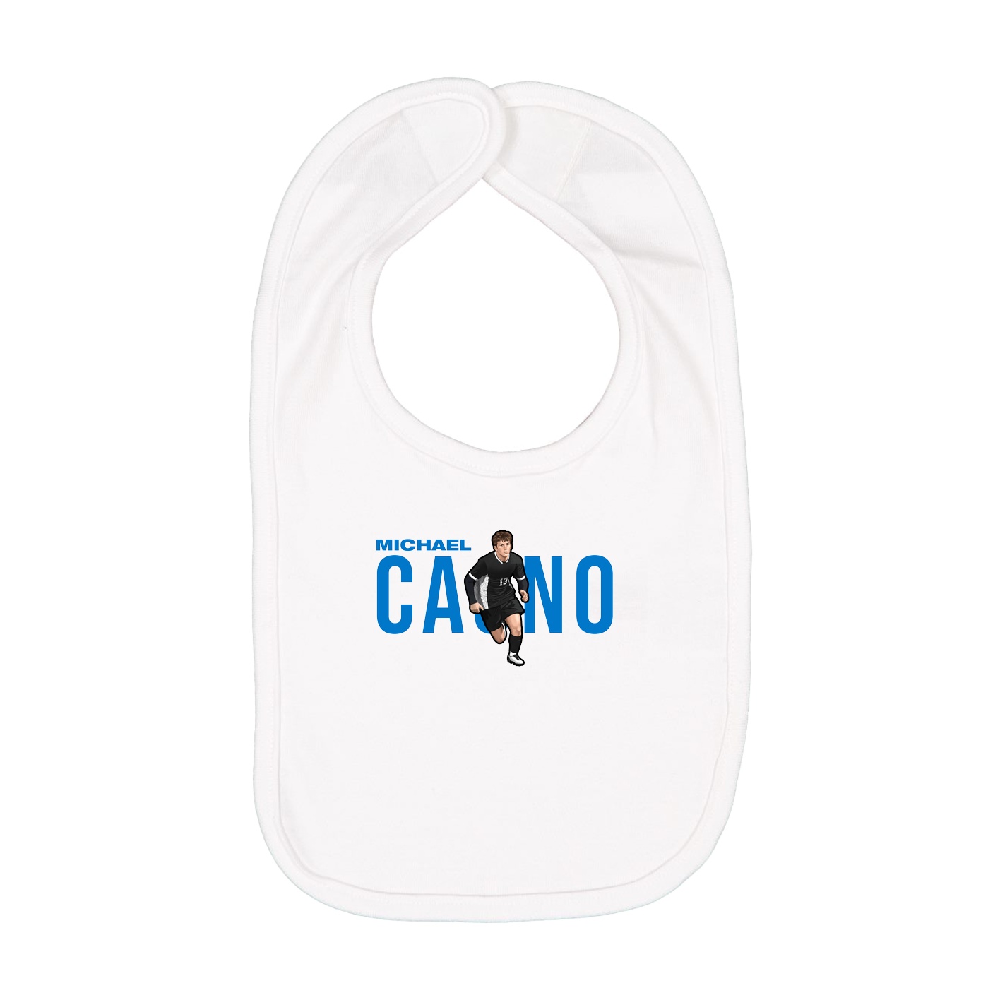 Infant Bib — Player Name in White