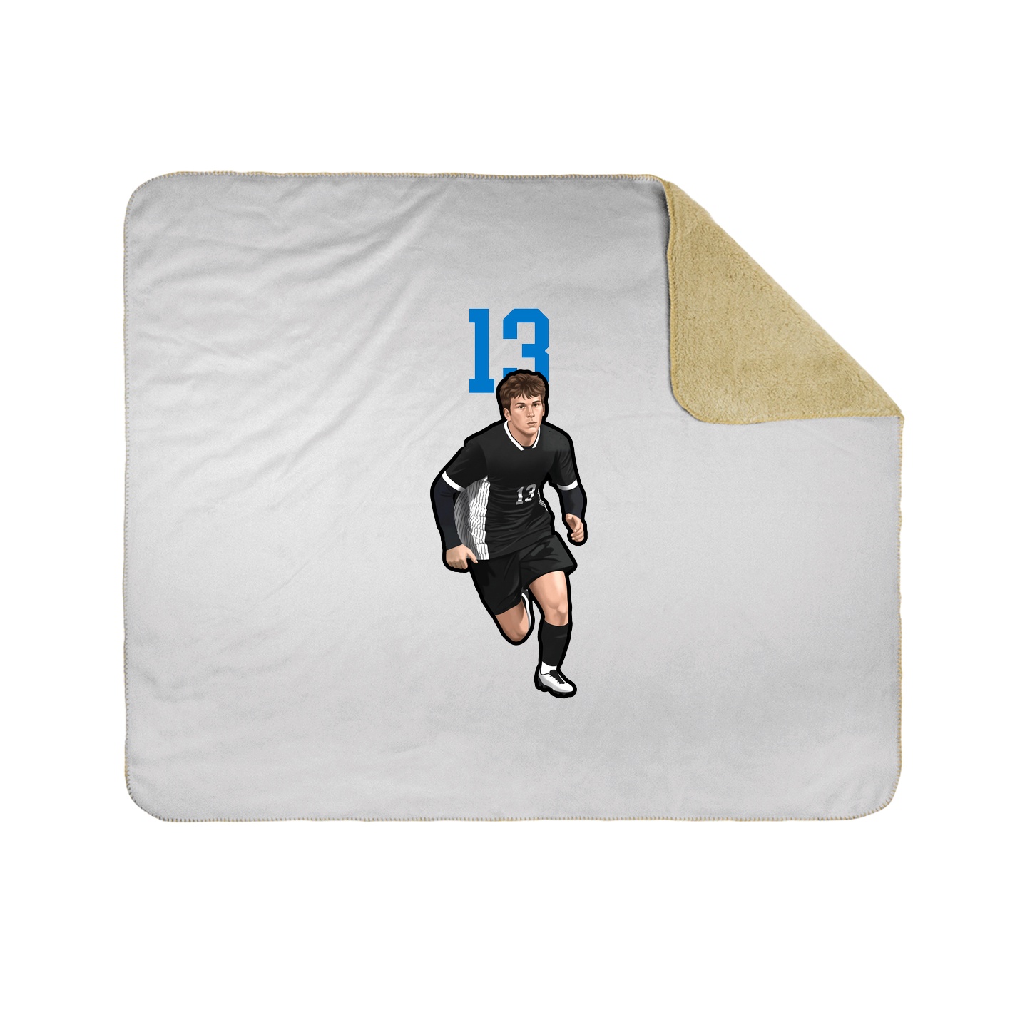 Throw Blanket — Number Top in White
