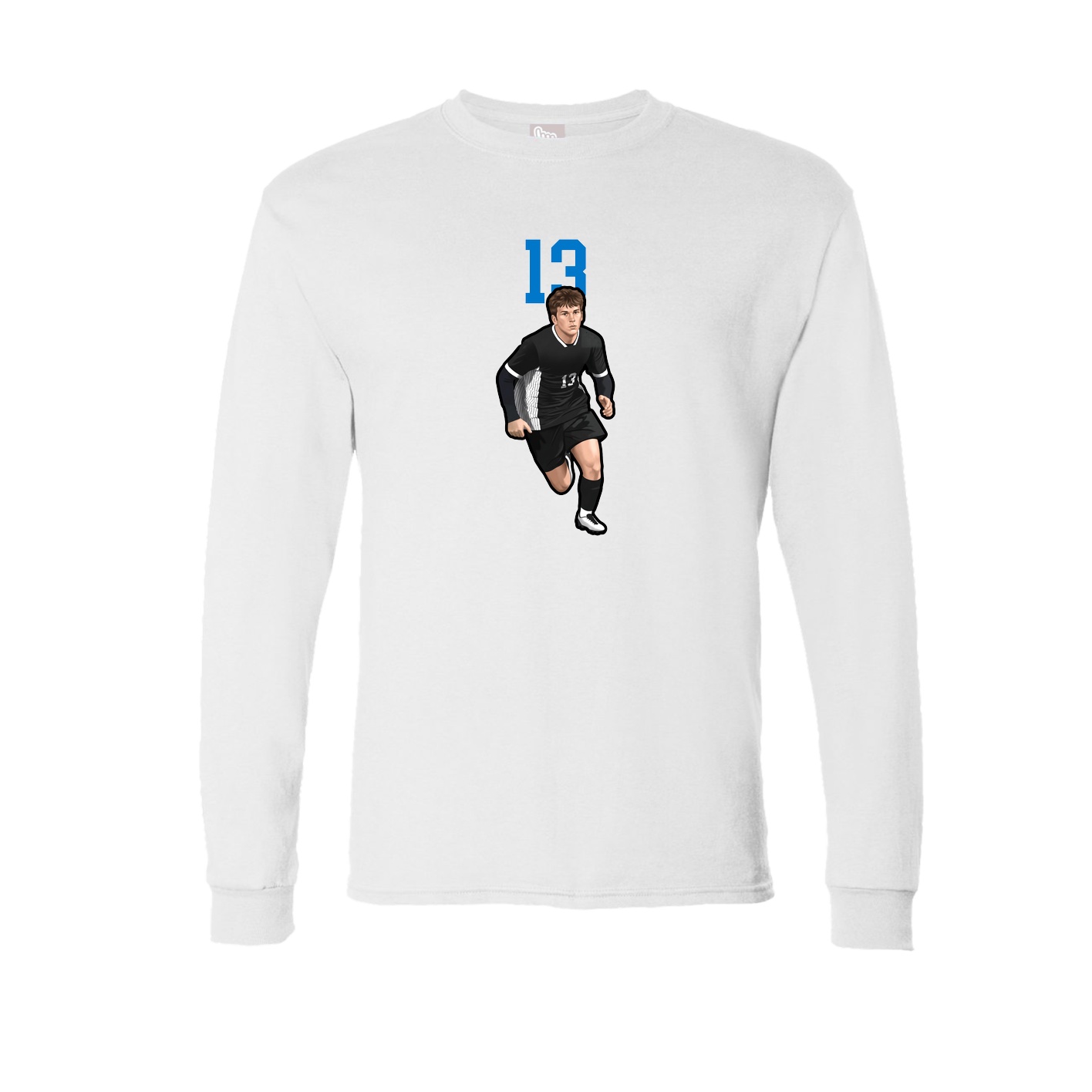 Long Sleeve Tee — Number Top in White