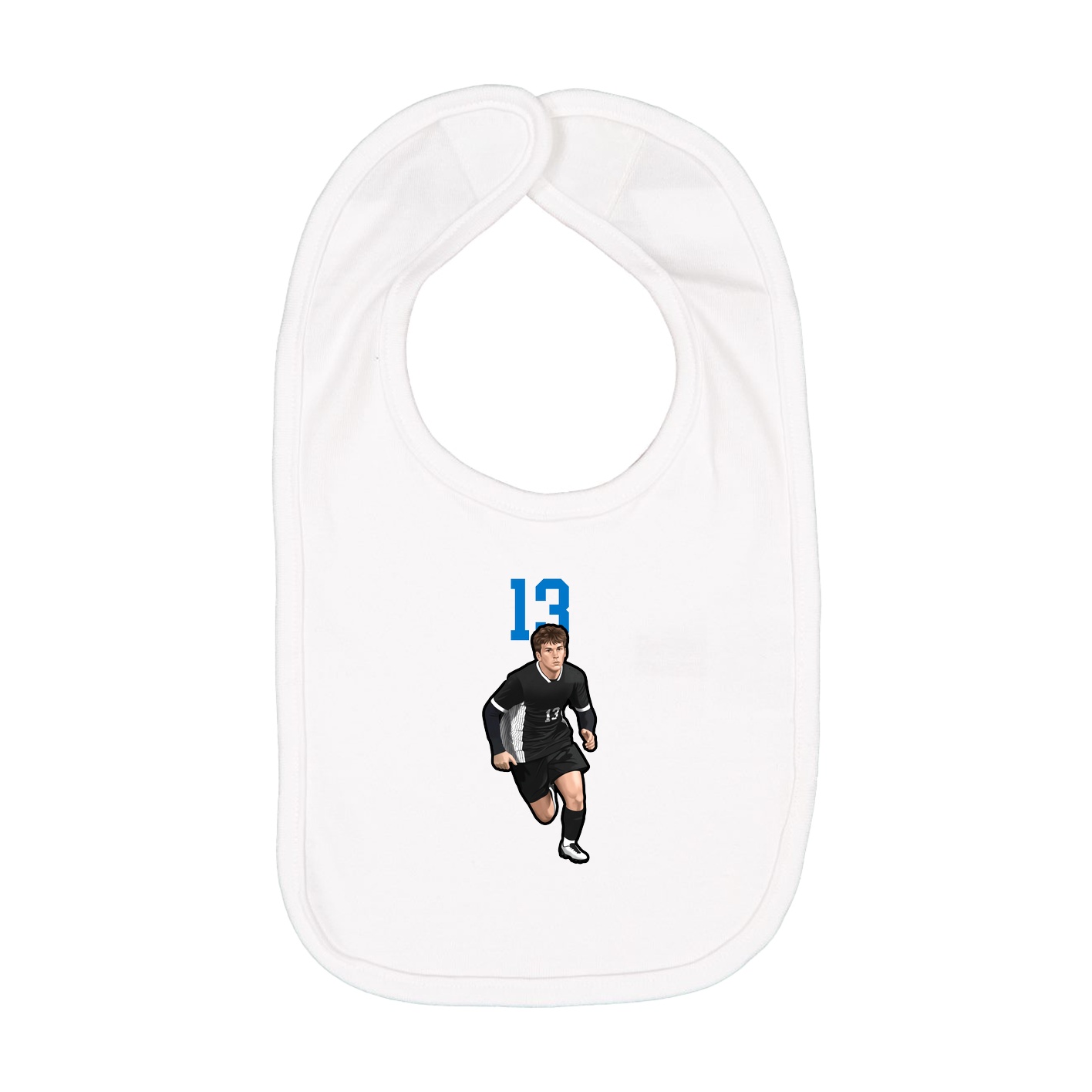 Infant Bib — Number Top in White