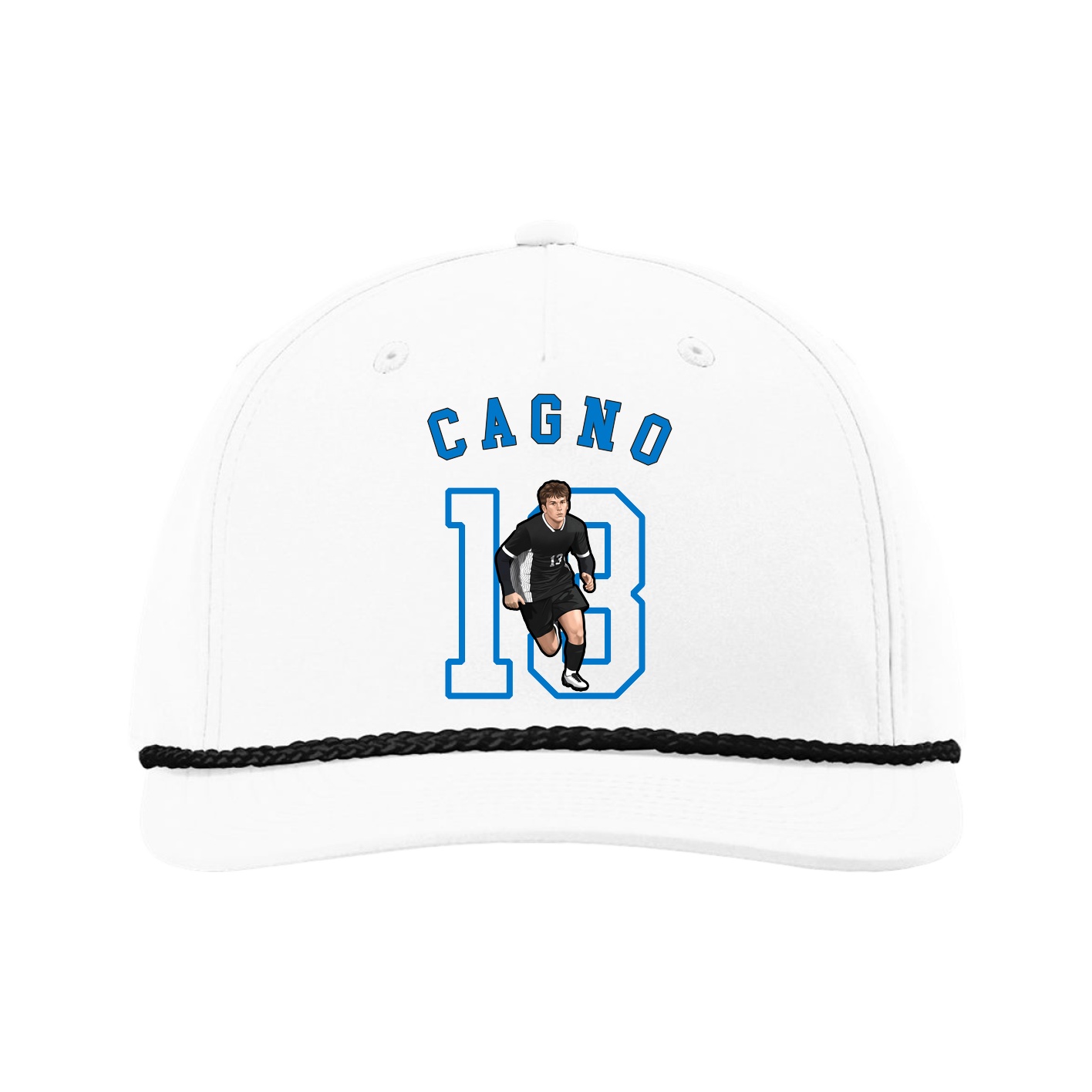 Five-Panel Classic Rope Cap — Shirsey Arch in White