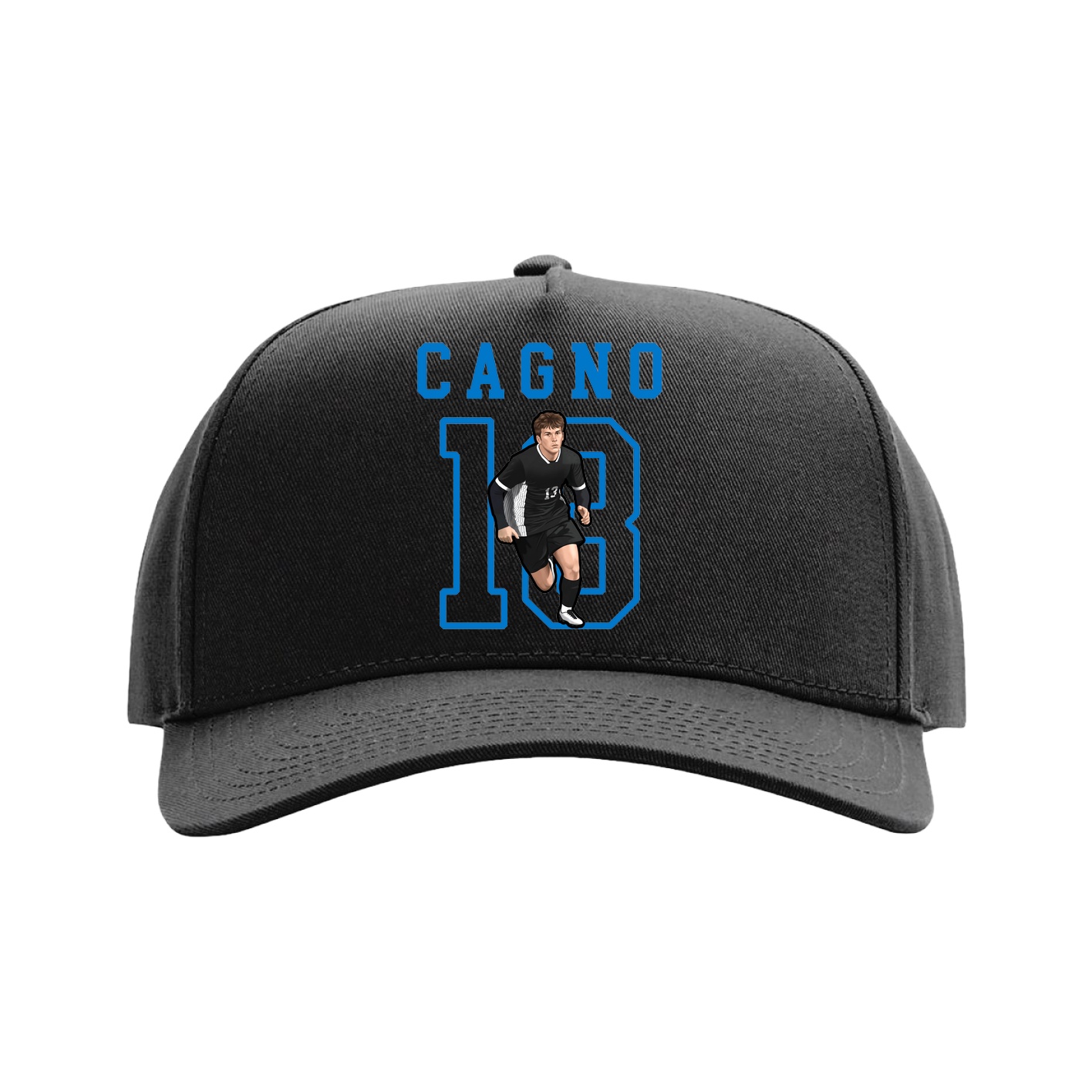 Full Fabric Five-Panel Champ Cap — Shirsey in Black