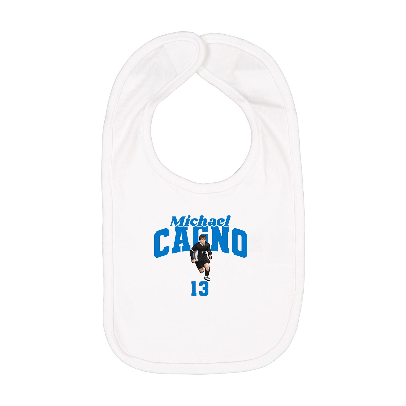 Infant Bib — Signature Arch in White