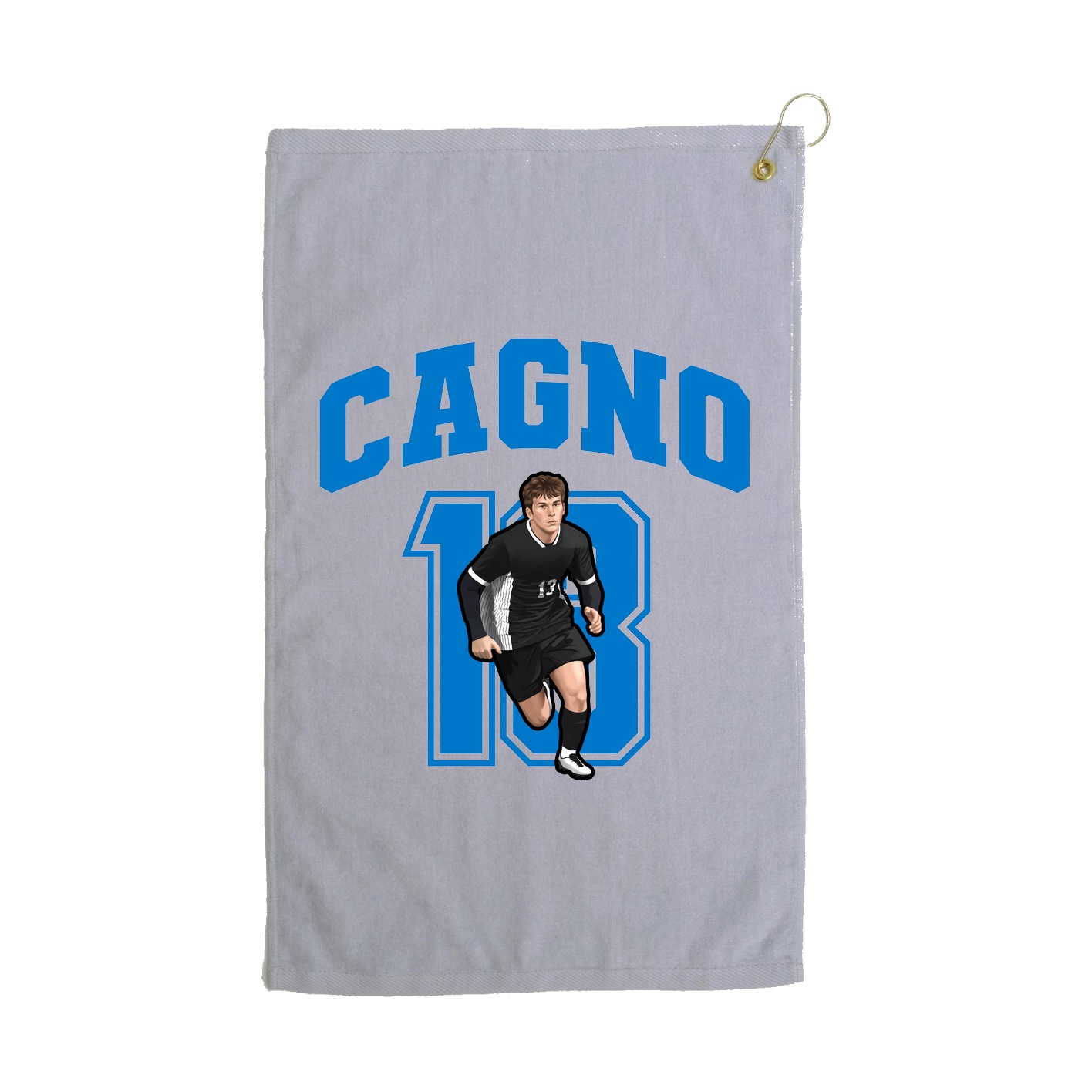 Golf Towel — Number in Grey