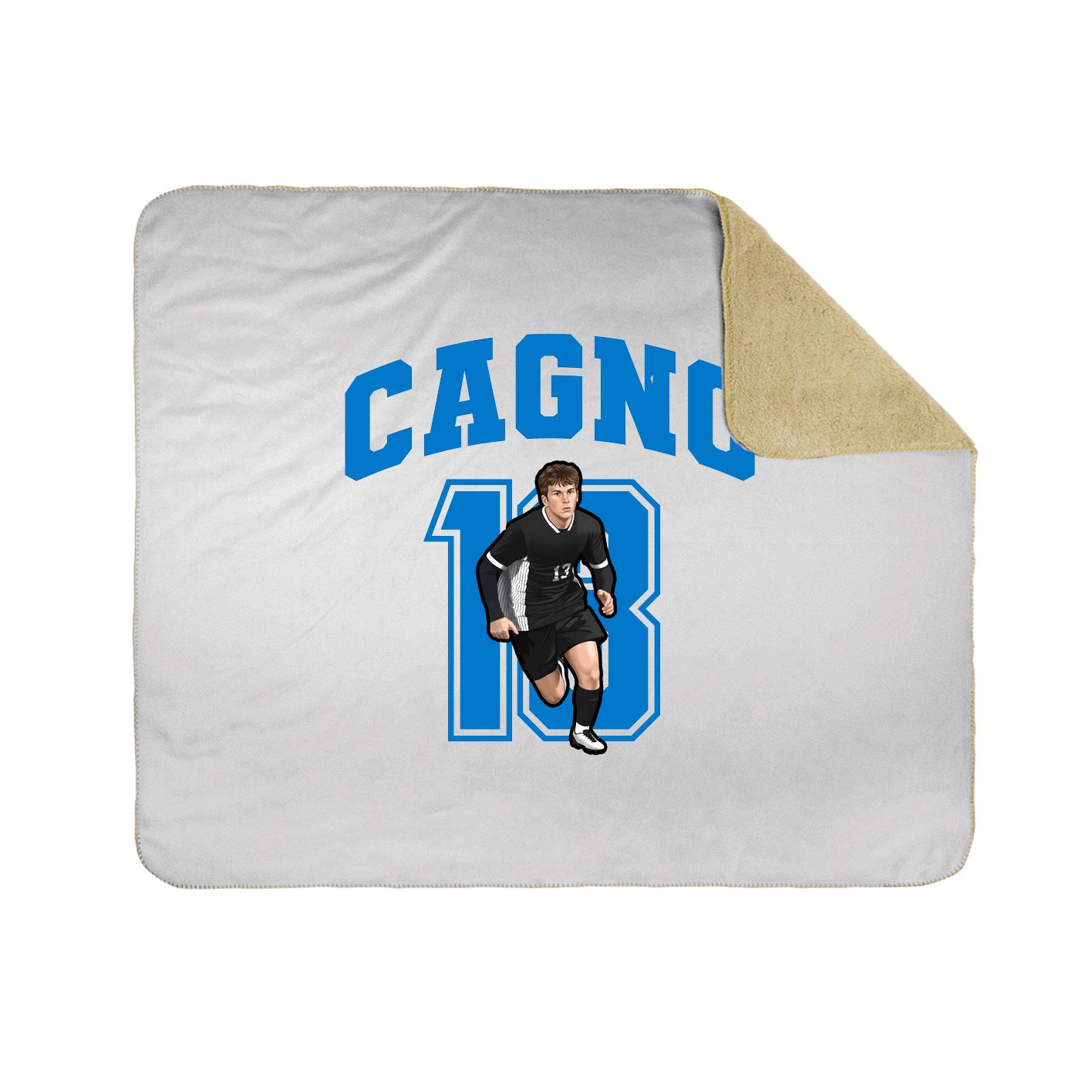 Throw Blanket — Number in White