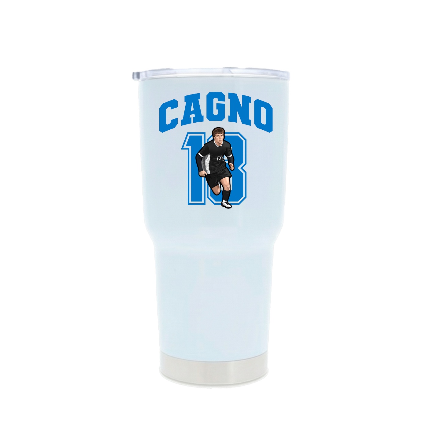 30oz Stainless Steel Tumbler — Number in White