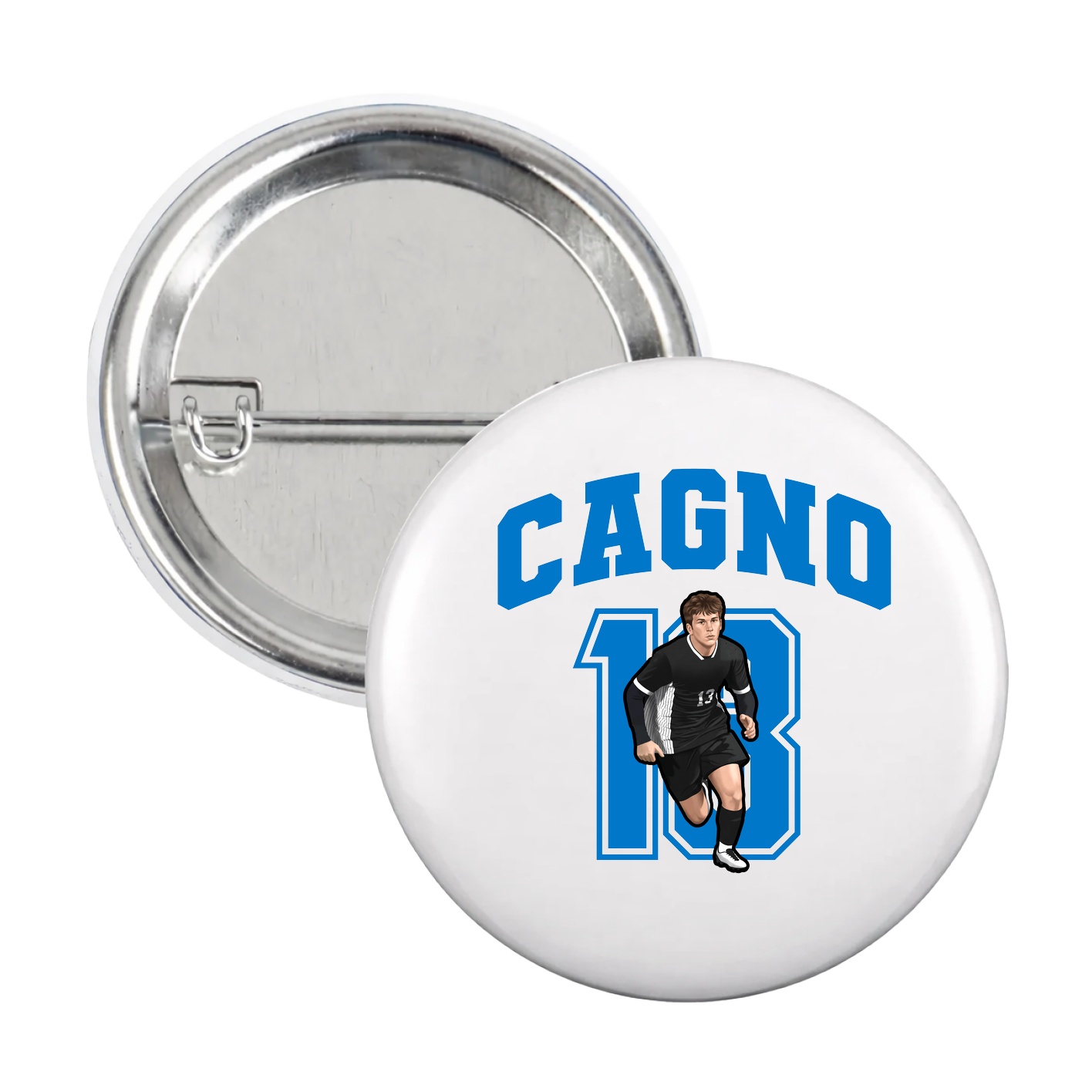 Game Day Button — Number in White