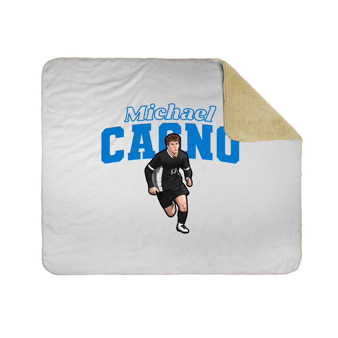 Throw Blanket — Name Arch in White