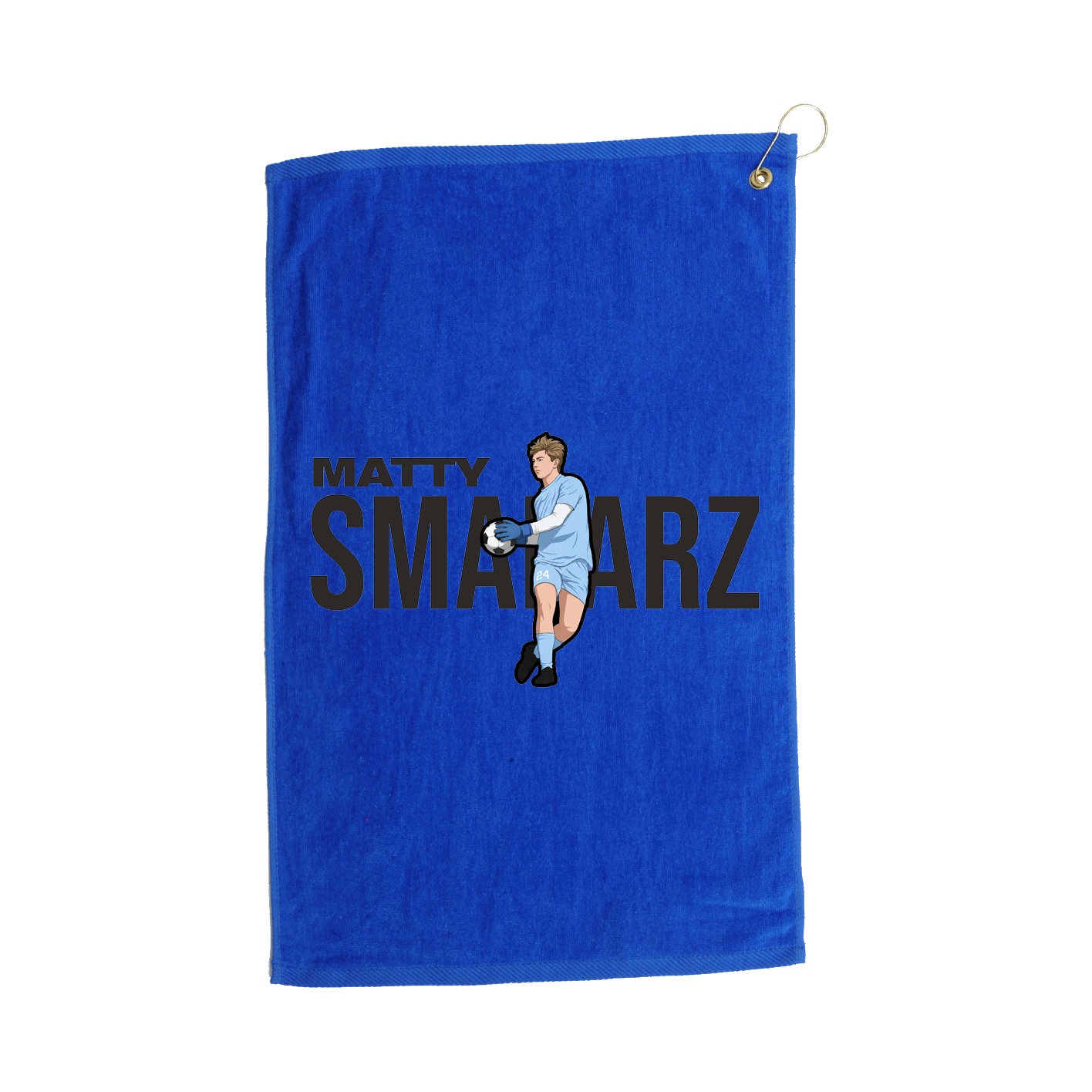 Golf Towel — Player Name in Royal