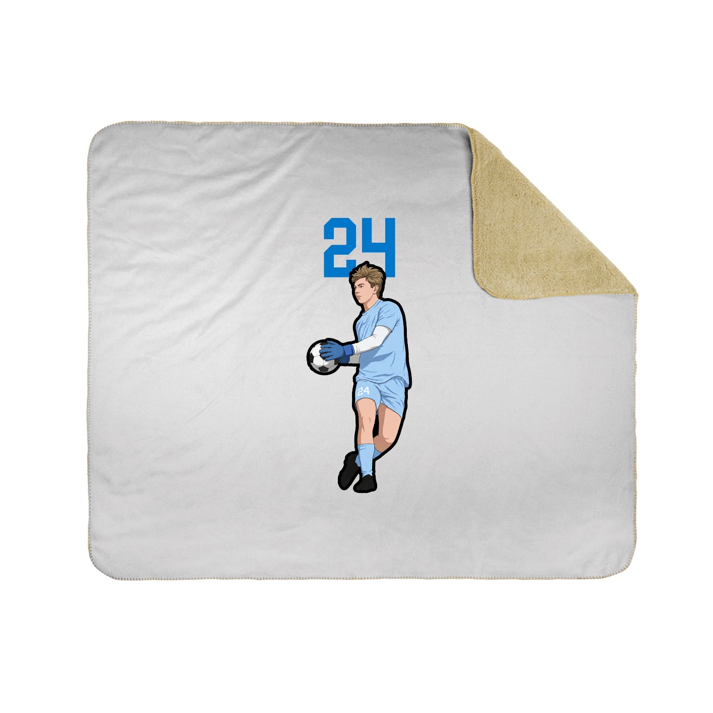 Throw Blanket — Number Top in White