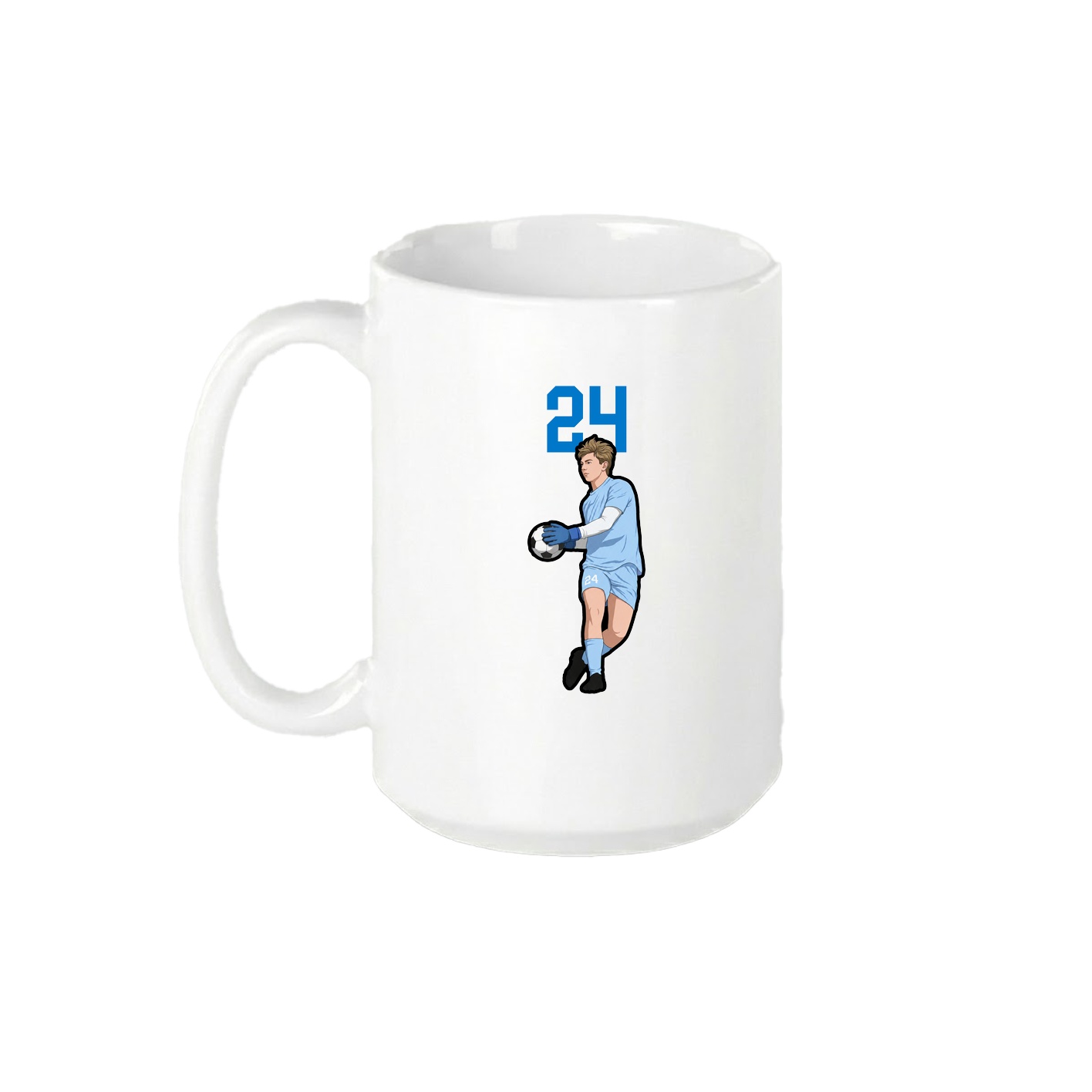 15oz Coffee Mug — Number Top in White