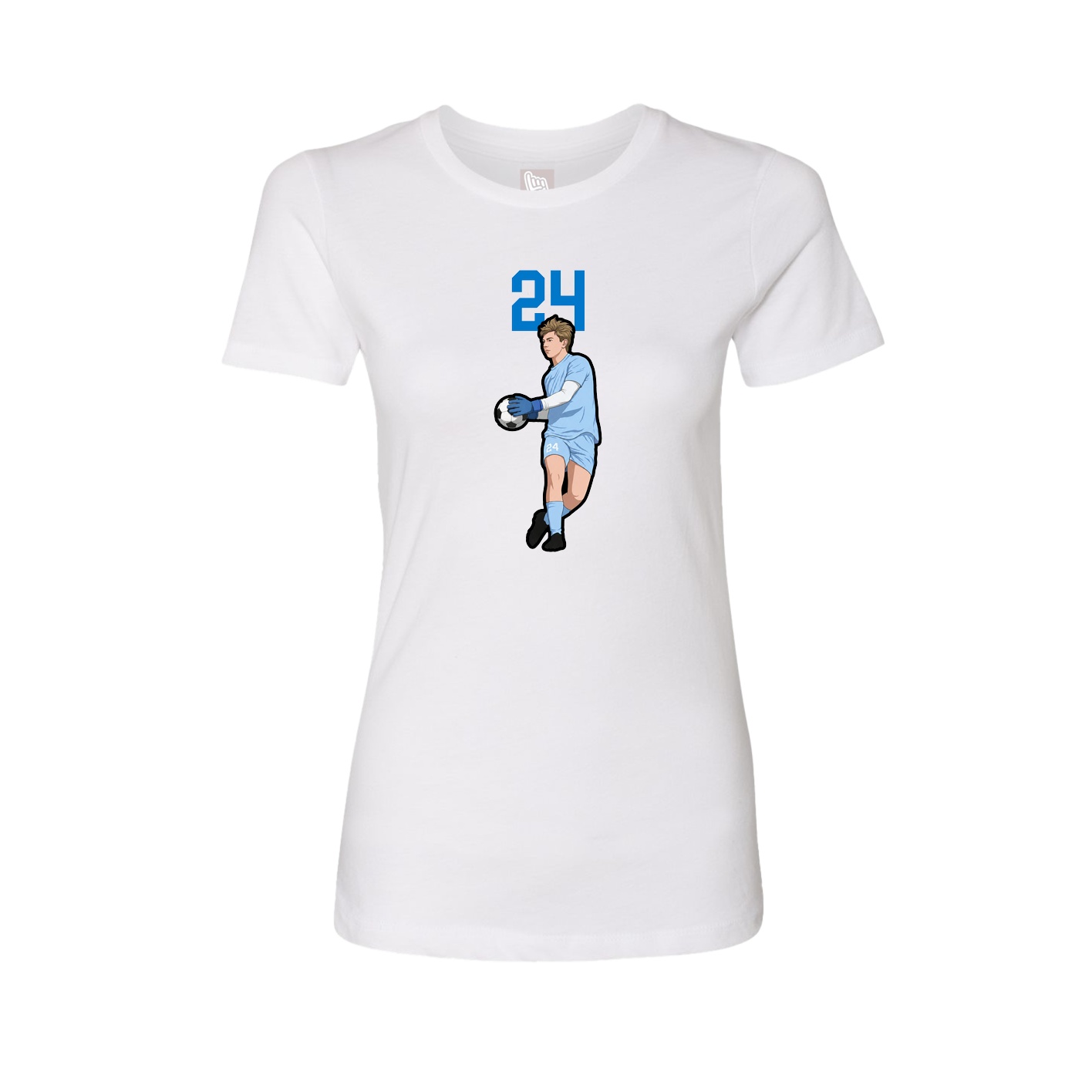 Fitted Women's Tee — Number Top in White