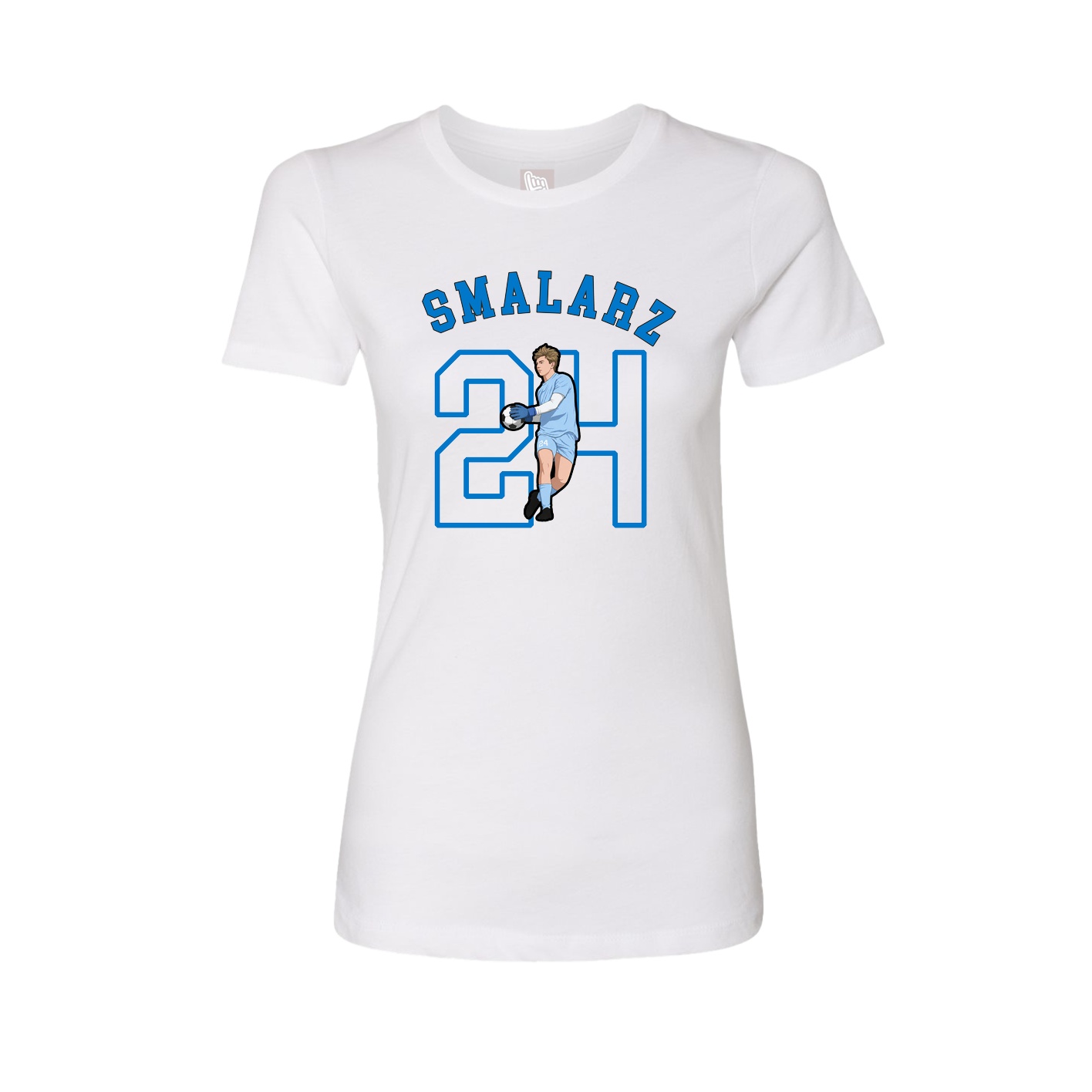 Fitted Women's Tee — Shirsey Arch in White