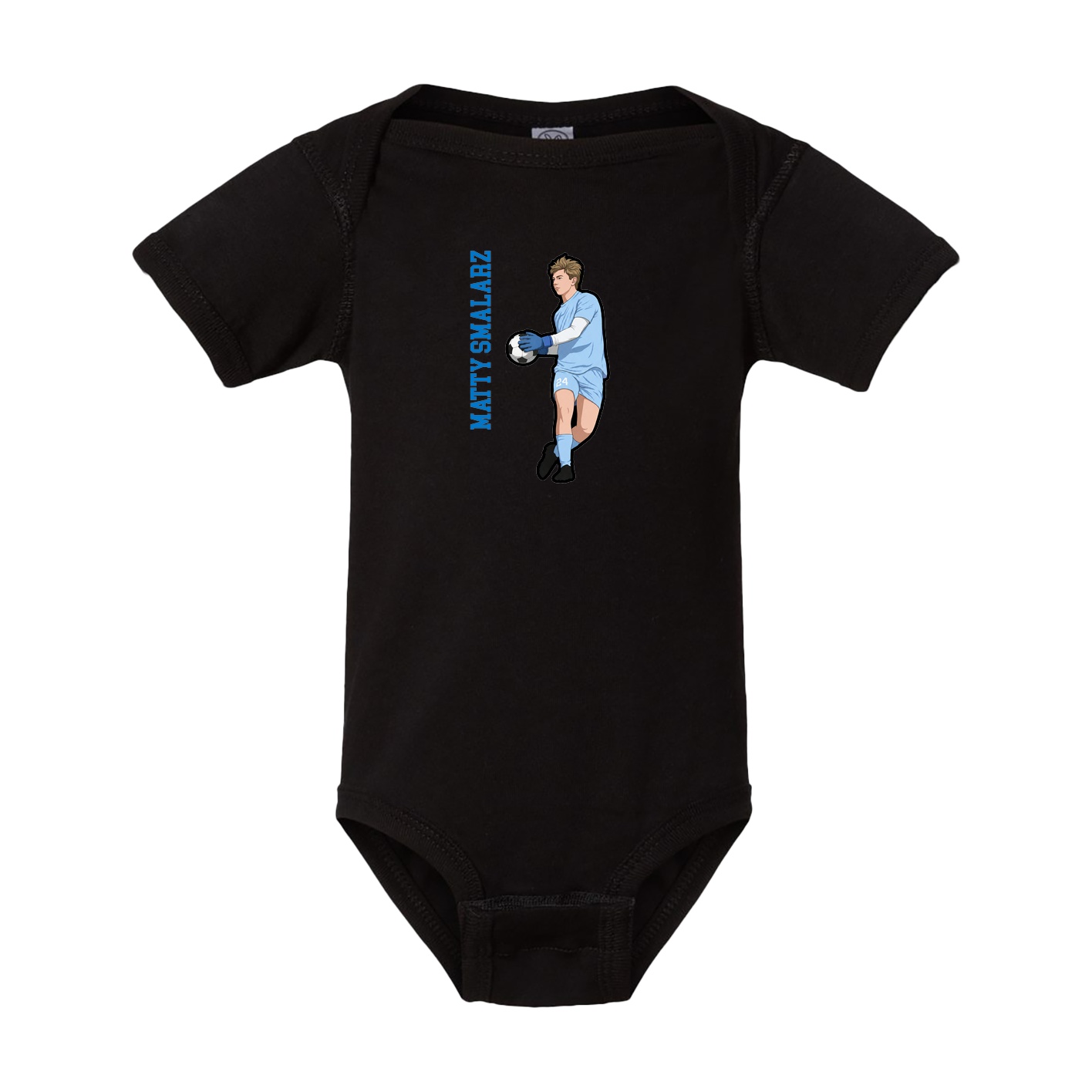 Baby Onesie — Name Vertical in Black
