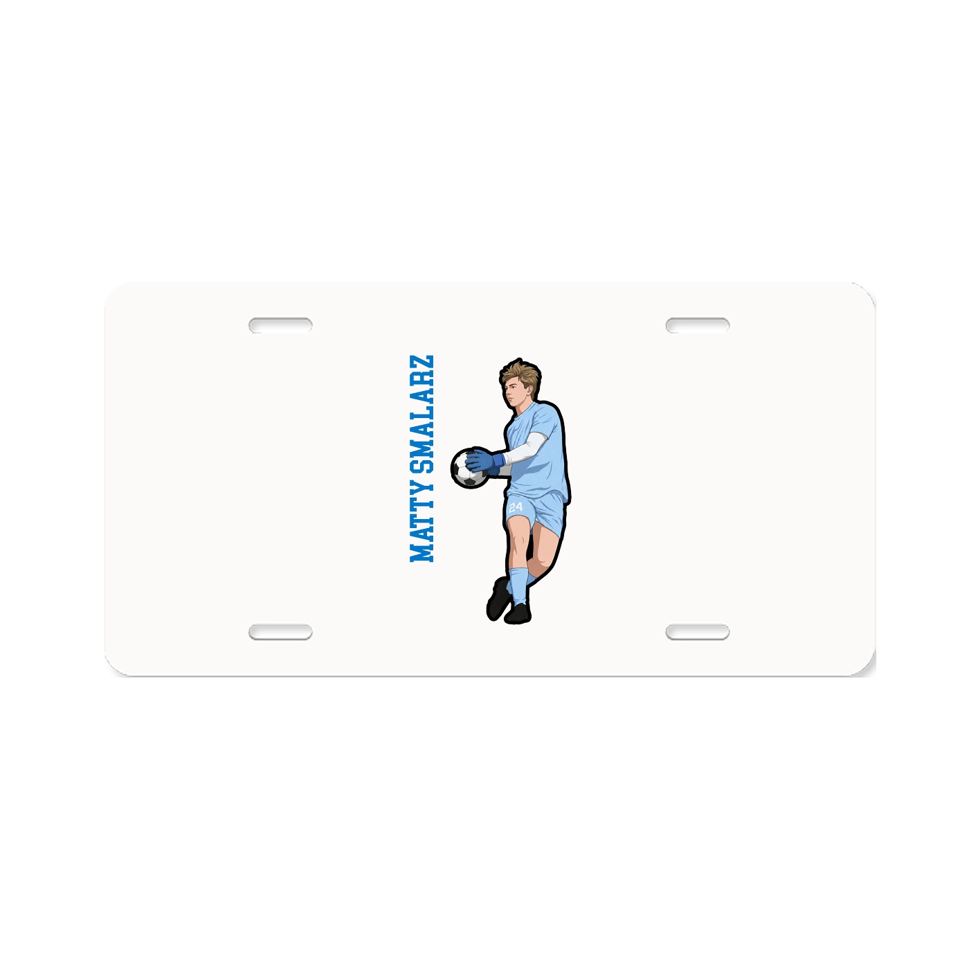 License Plate — Name Vertical in Classic