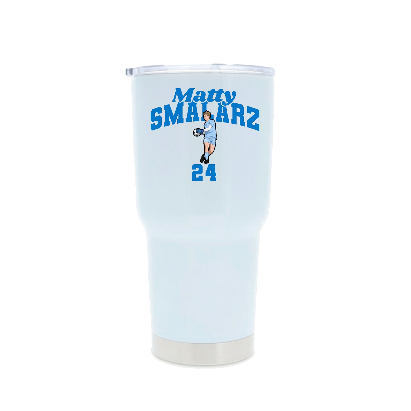 30oz Stainless Steel Tumbler — Signature Arch in White