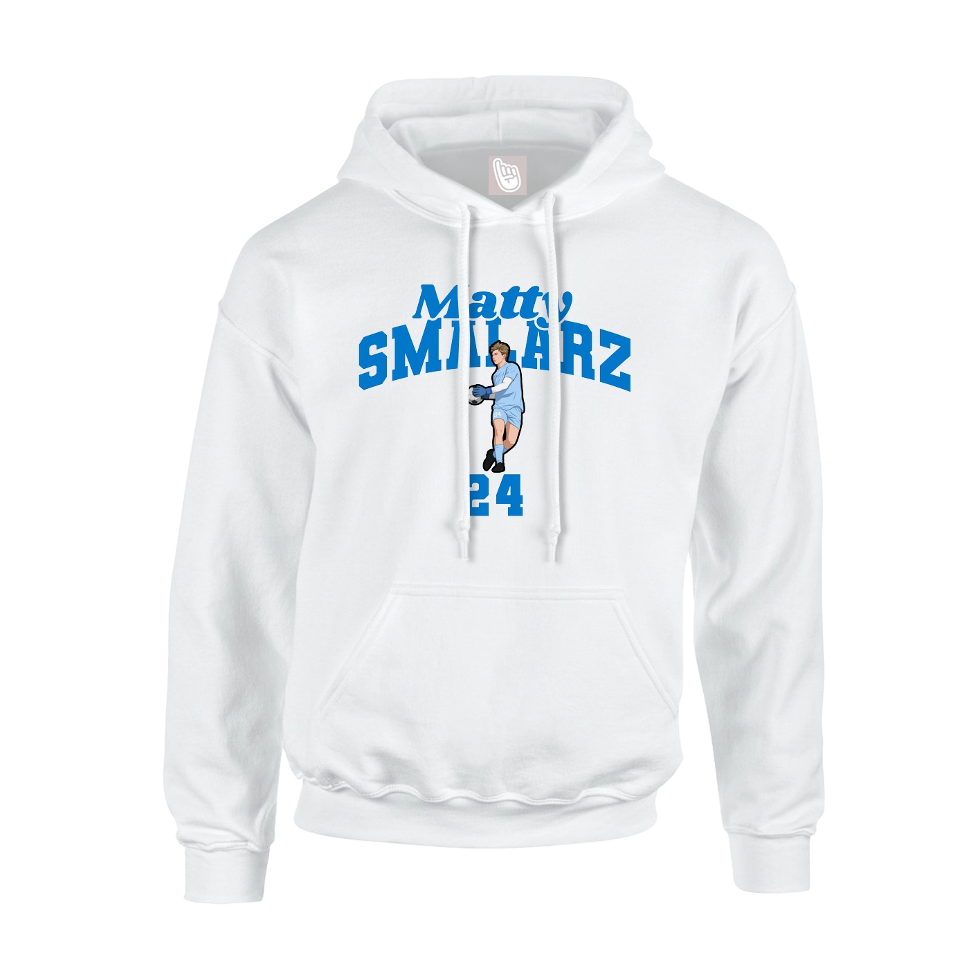 Youth Hoodie — Signature Arch in White