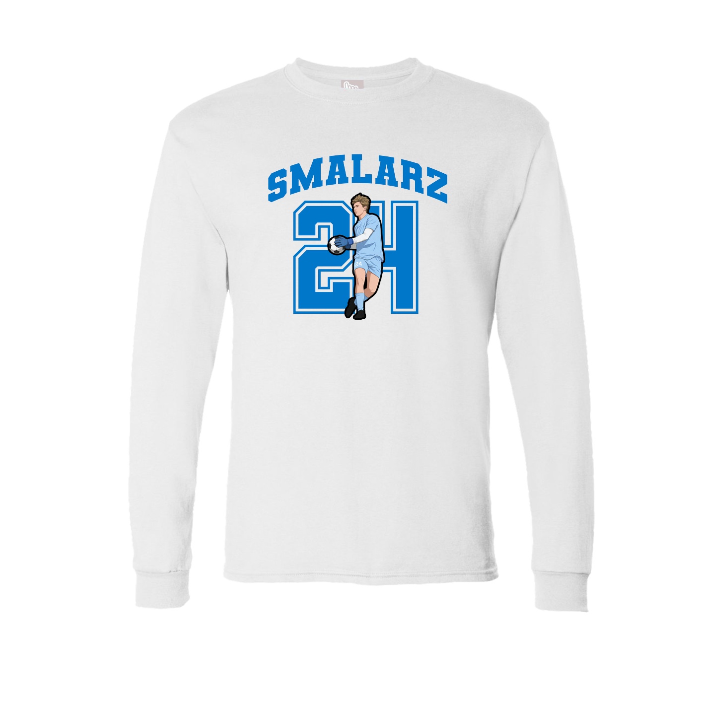 Long Sleeve Tee — Number in White