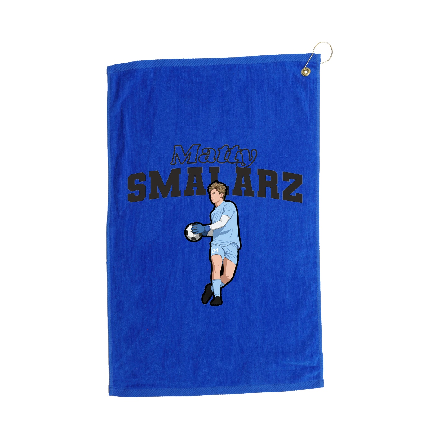 Golf Towel — Name Arch in Royal