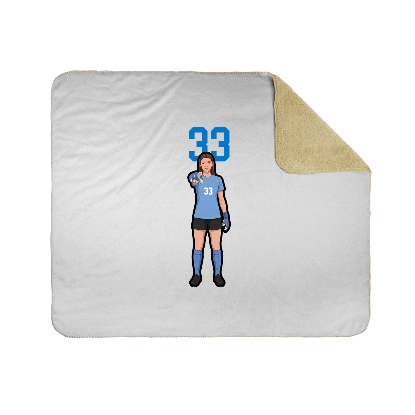Throw Blanket — Number Top in White